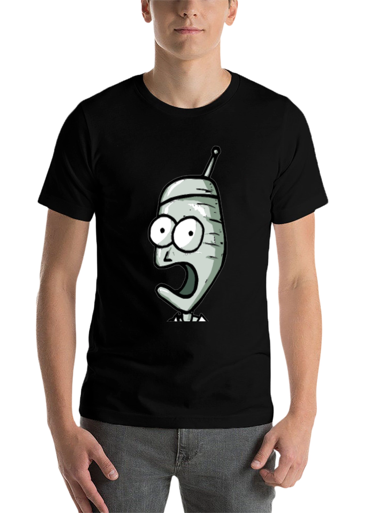 Black Futurama Inspired Graphic T-Shirt view 7