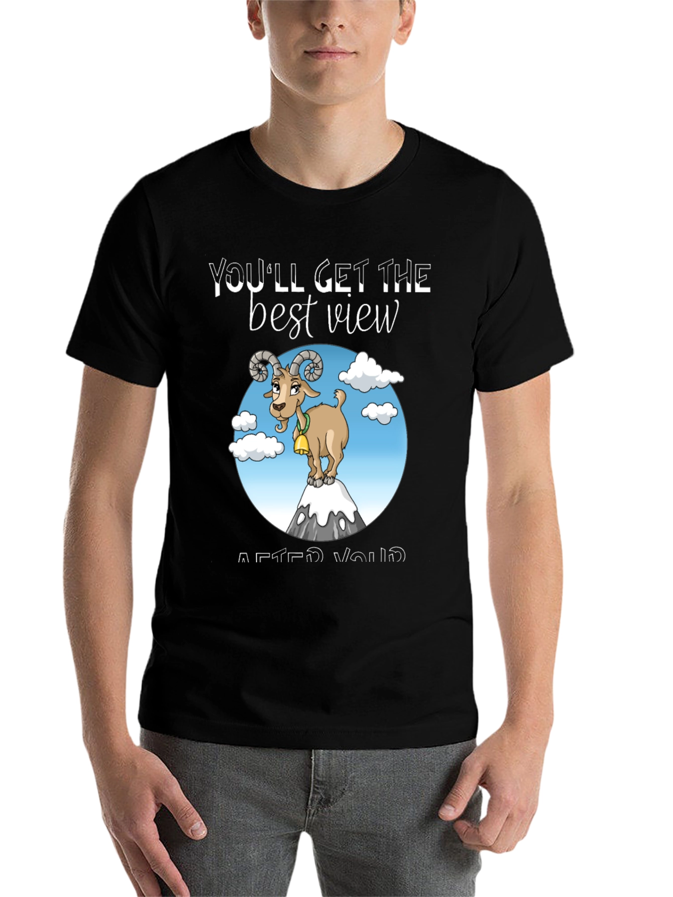 Black Mountain Goat T-Shirt - You'll Get the Best View view 7