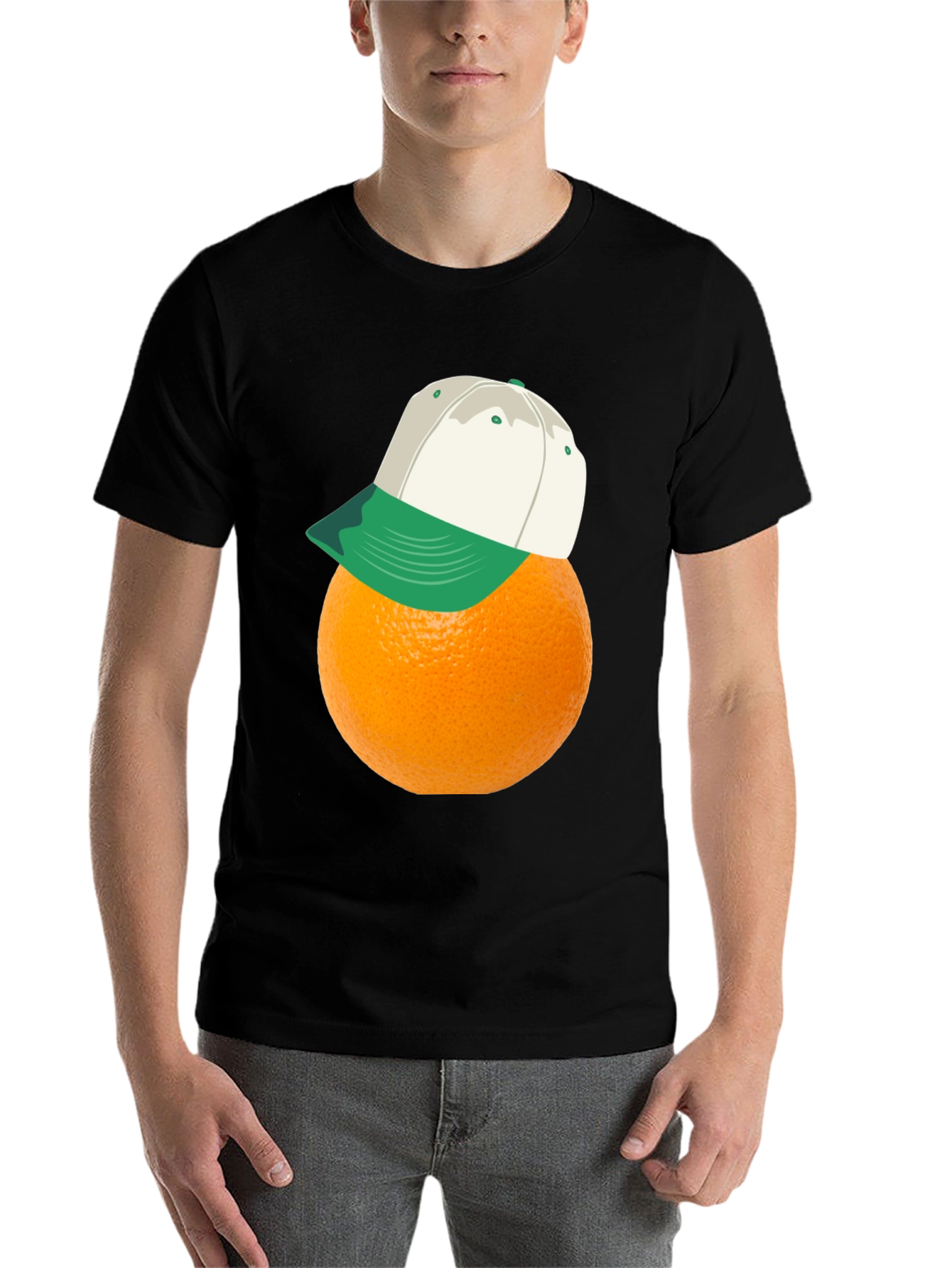 Black Orange You Glad It's Here? Funny T-Shirt view 7