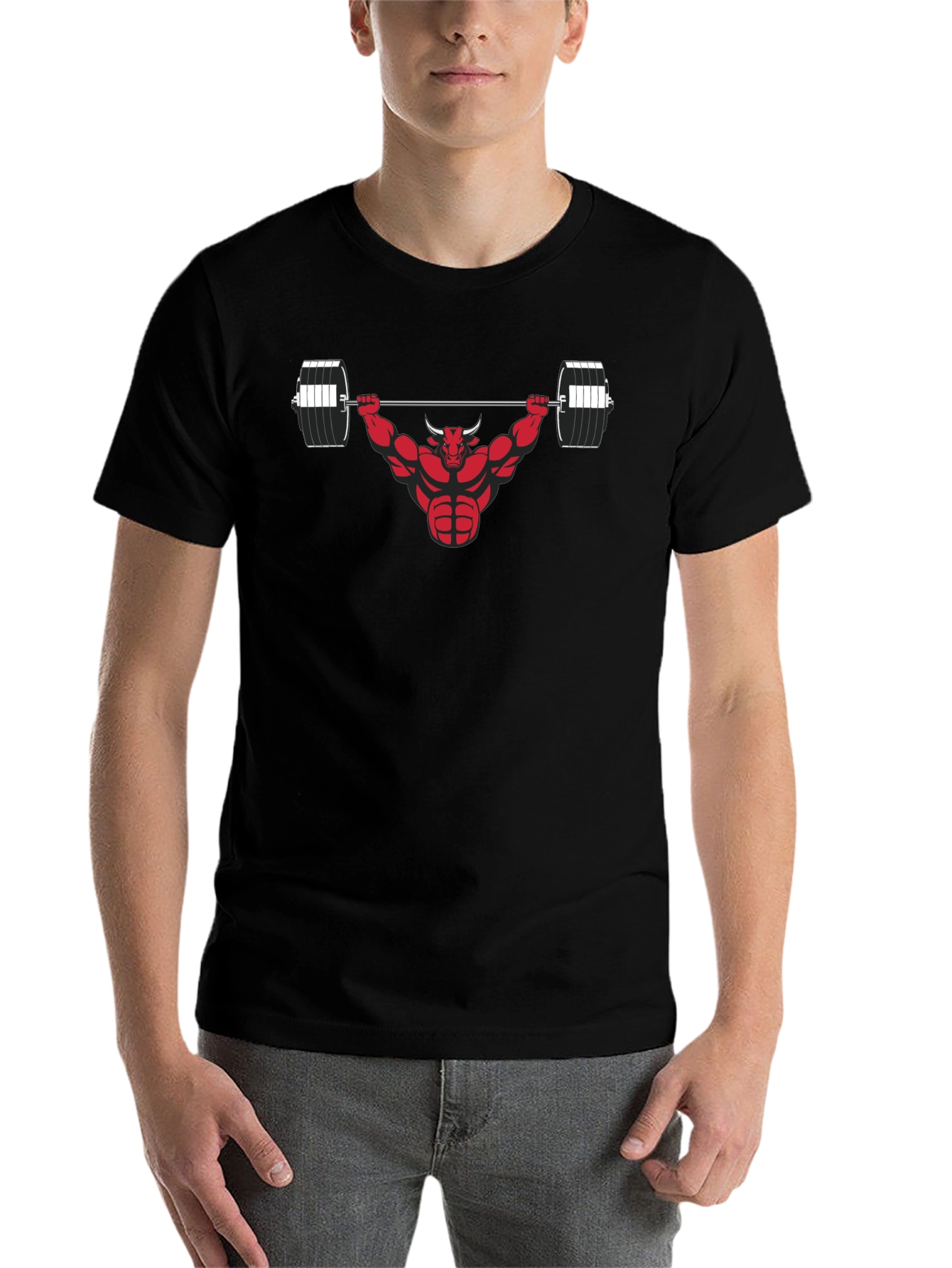 Black Bull Gym Weightlifting Graphic Tee view 7