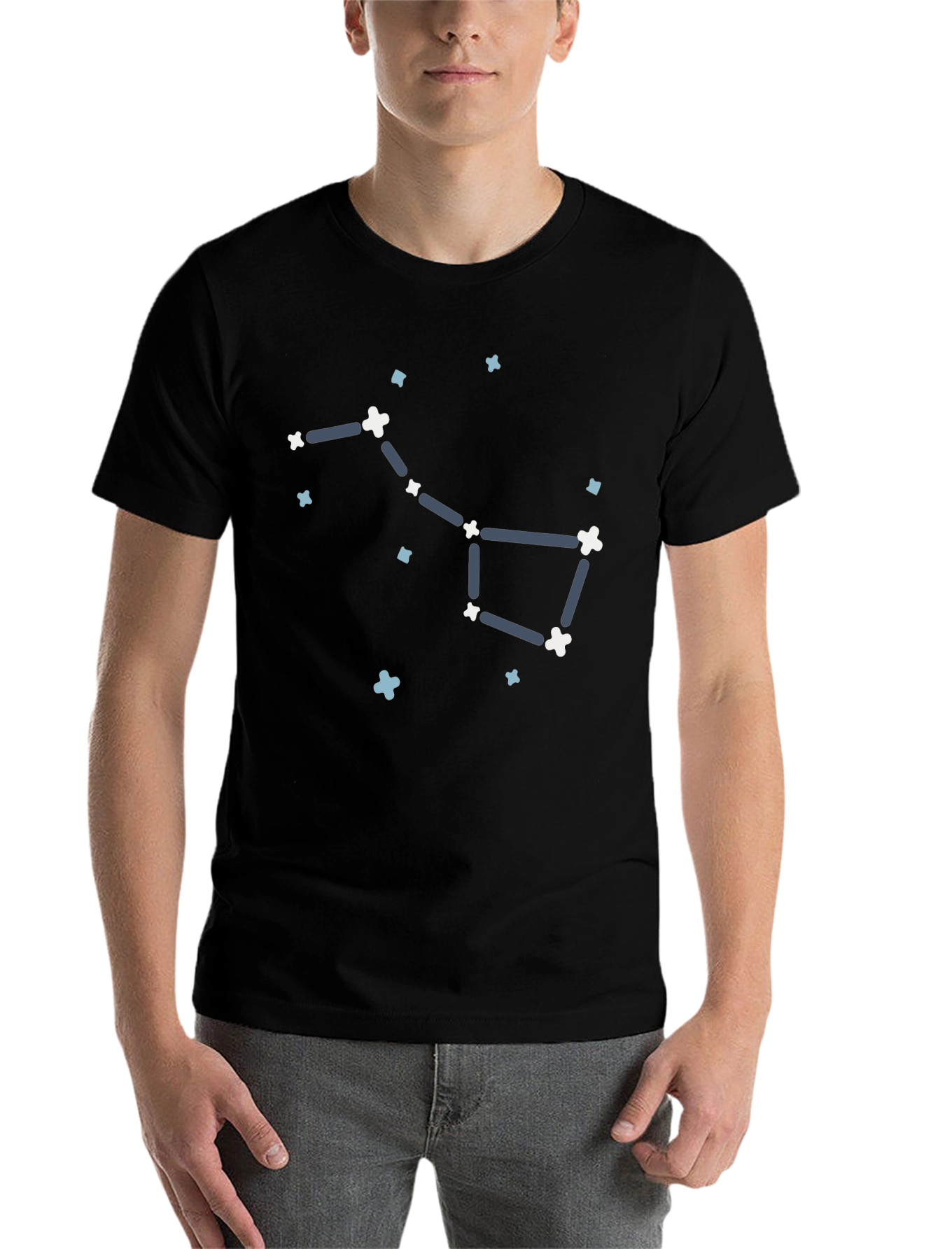 Black Ursa Major Constellation Graphic Tee view 7