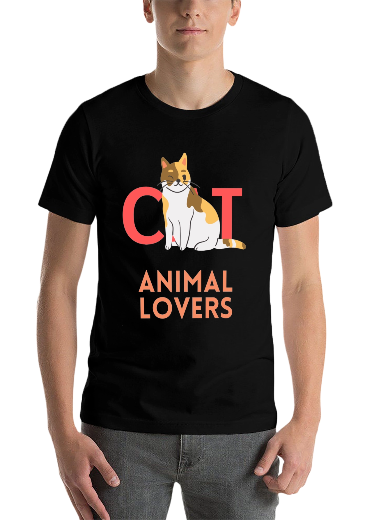 Black Cat Animal Lovers T-Shirt view 7