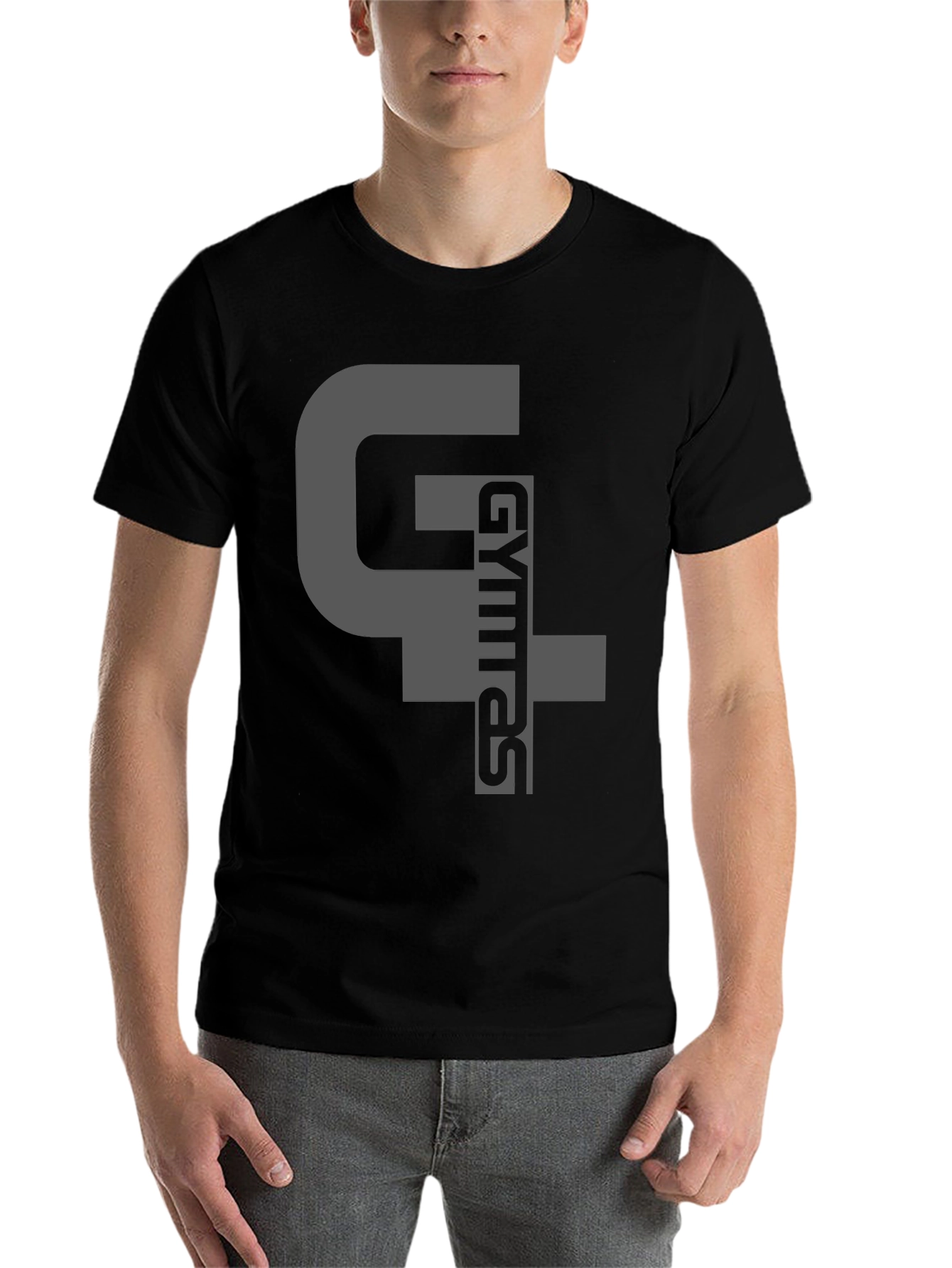 Black Gymras T-Shirt - Black Cotton Blend Graphic Tee view 7