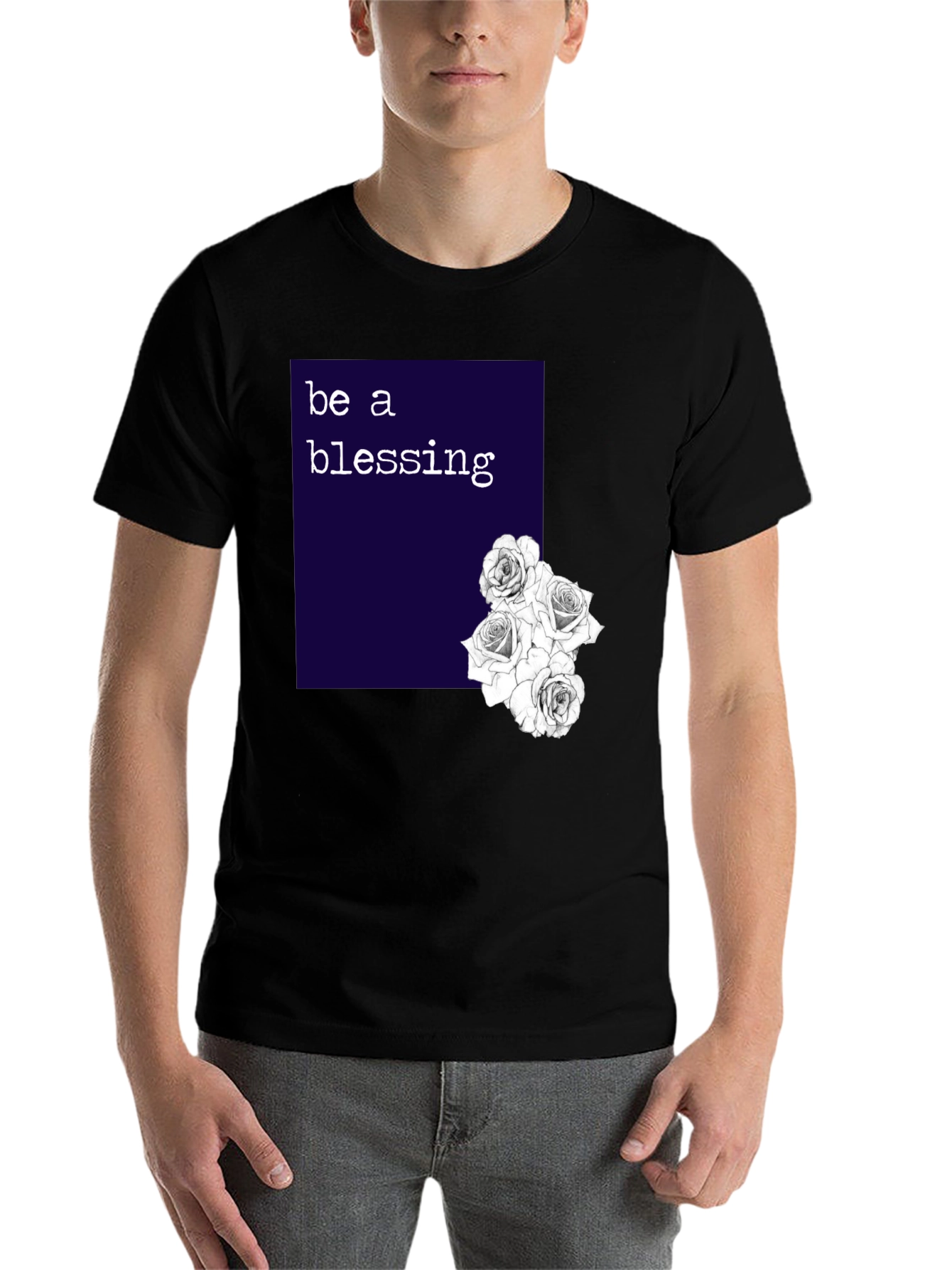 Black Be a Blessing Graphic T-Shirt view 7
