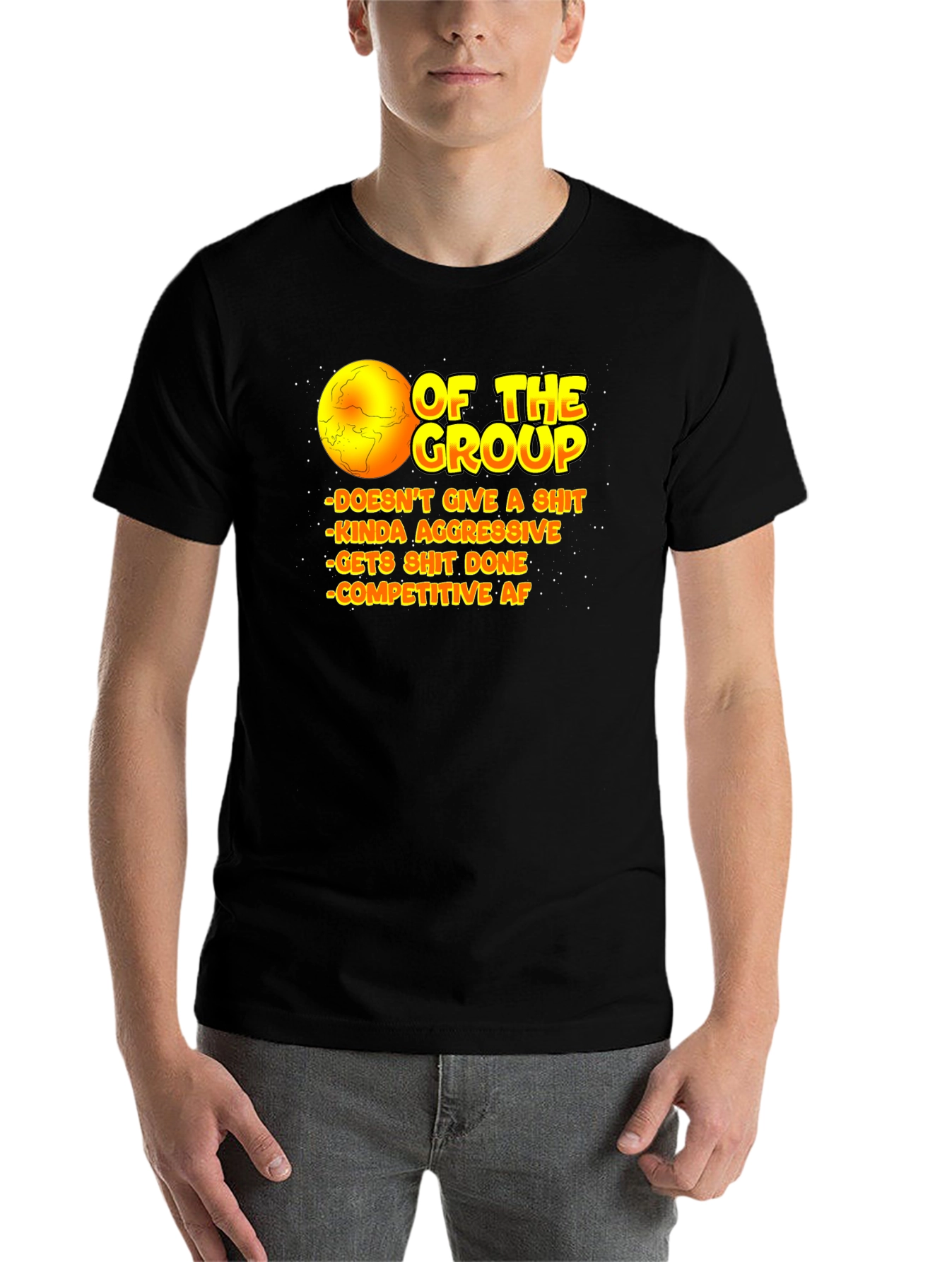 Black Of The Group Funny Graphic Tee view 7