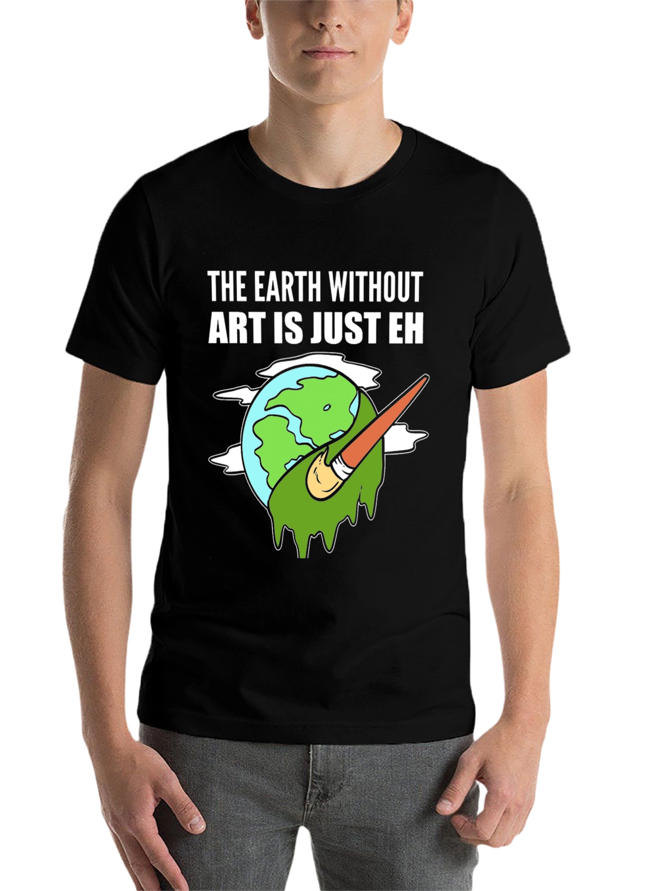 Black Art Lover Tee: Earth Without Art T-Shirt view 7