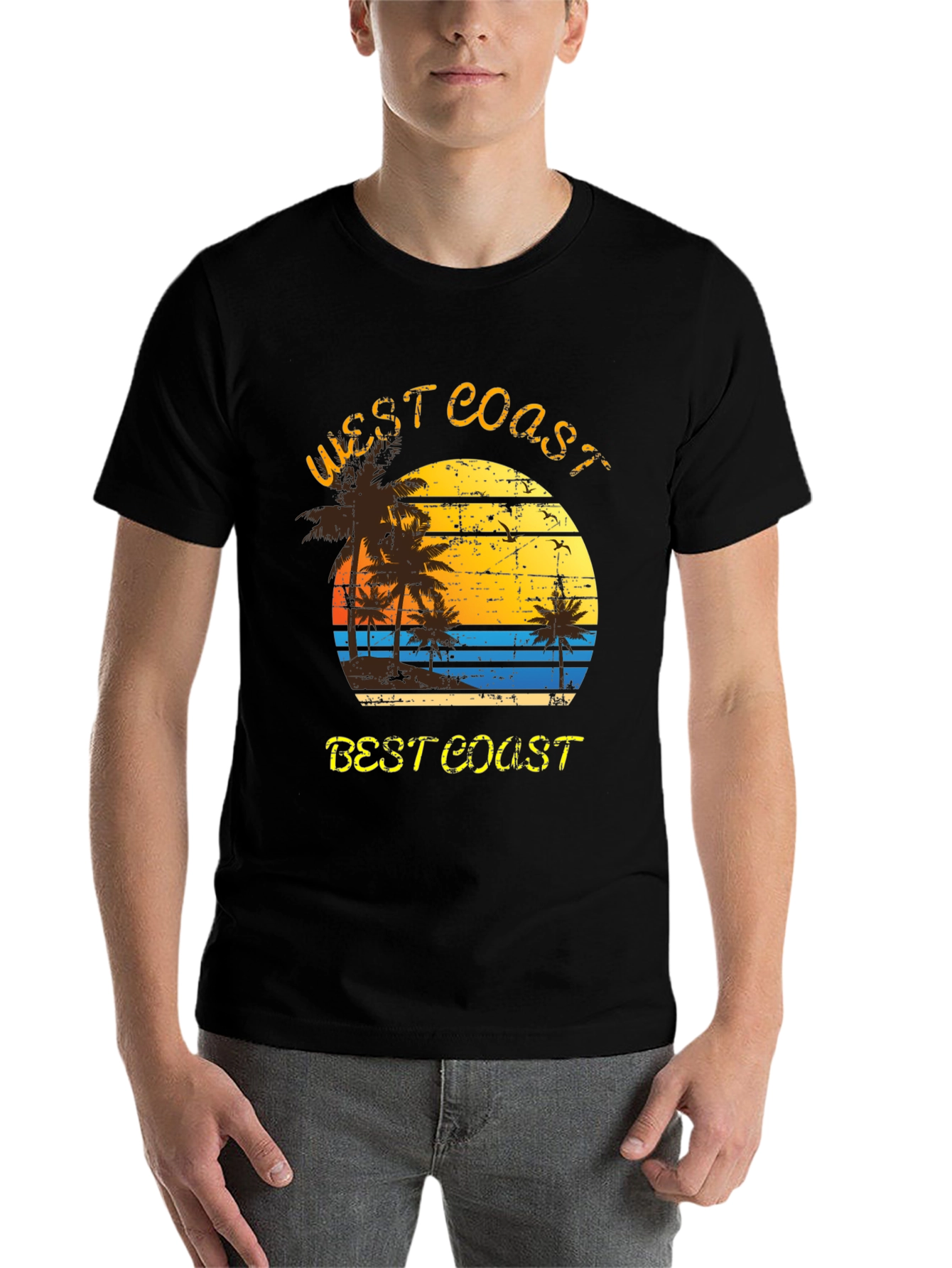 Black West Coast Best Coast Graphic Tee view 7