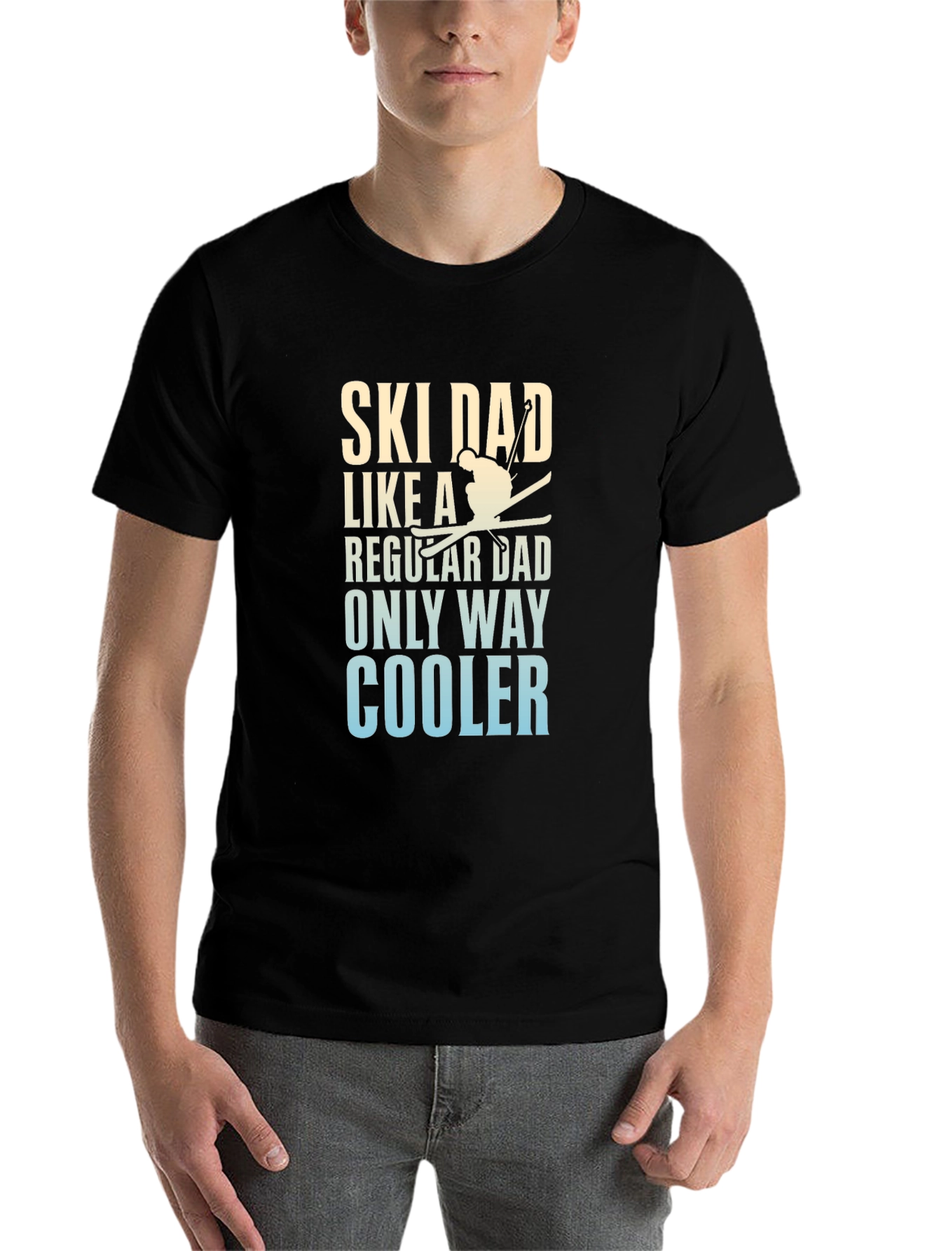 Black Ski Dad T-Shirt - Only Way Cooler view 7