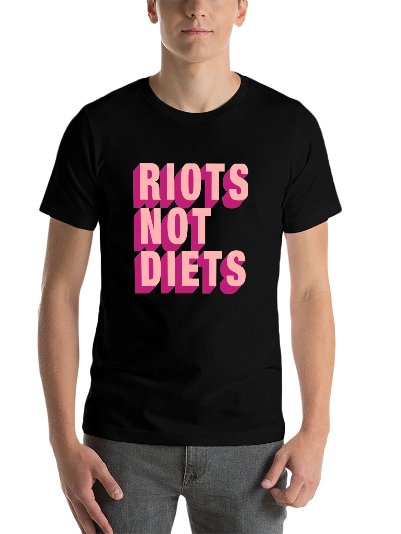 Black Riots Not Diets Graphic Tee view 7