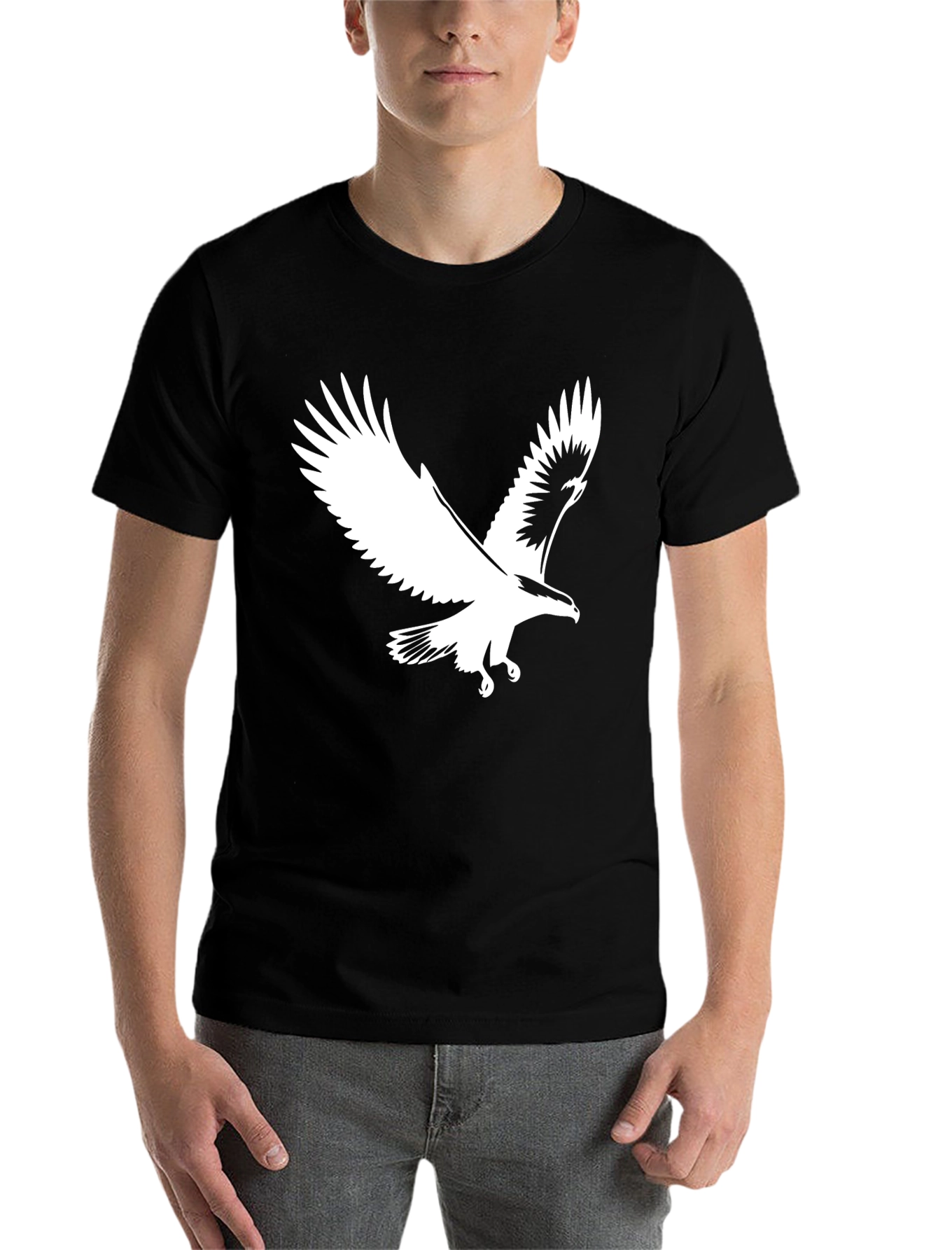 Black Eagle Graphic Tee - Men's Black T-Shirt view 7