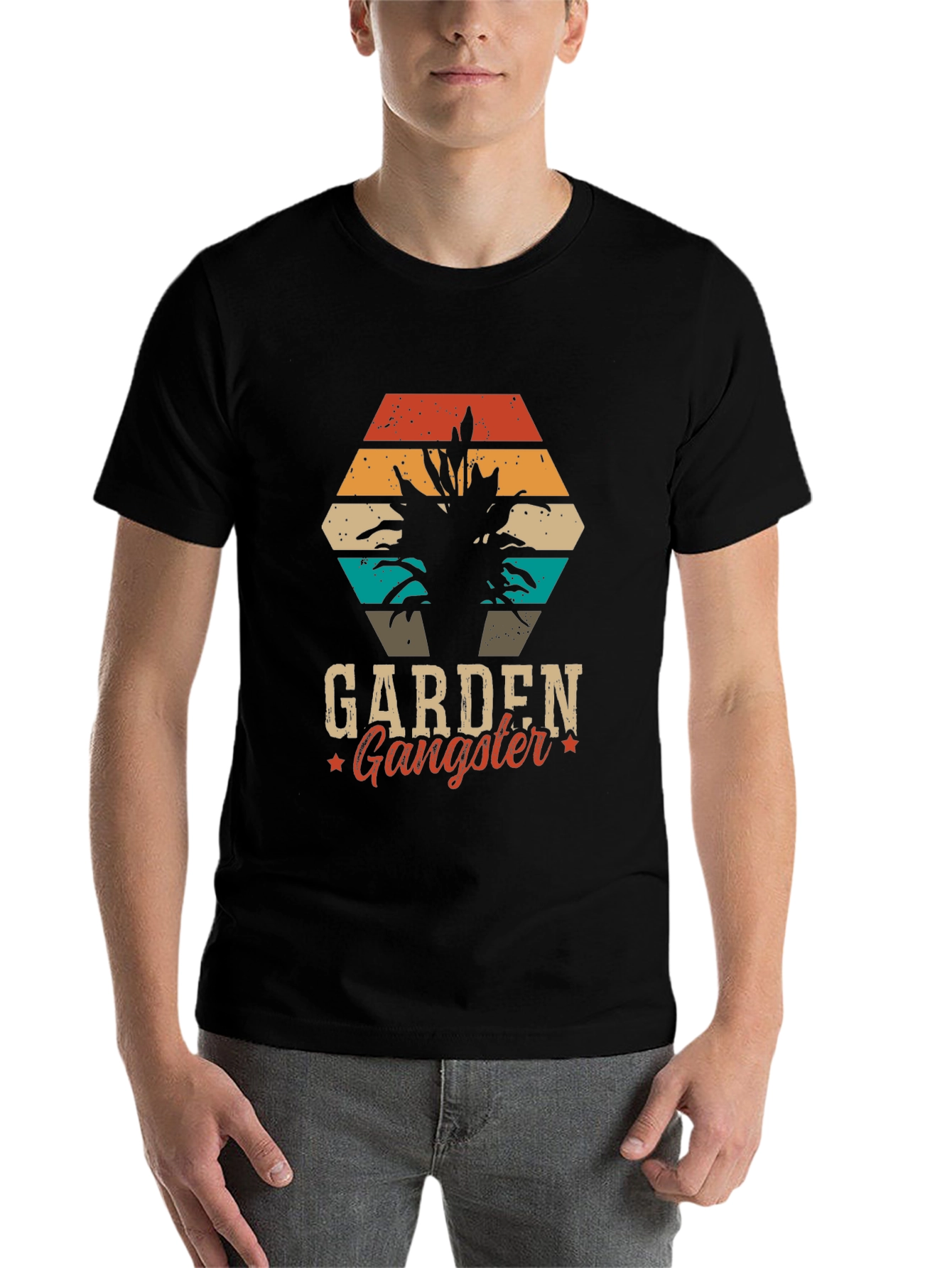 Black Garden Gangster Graphic Tee - Black T-Shirt view 7