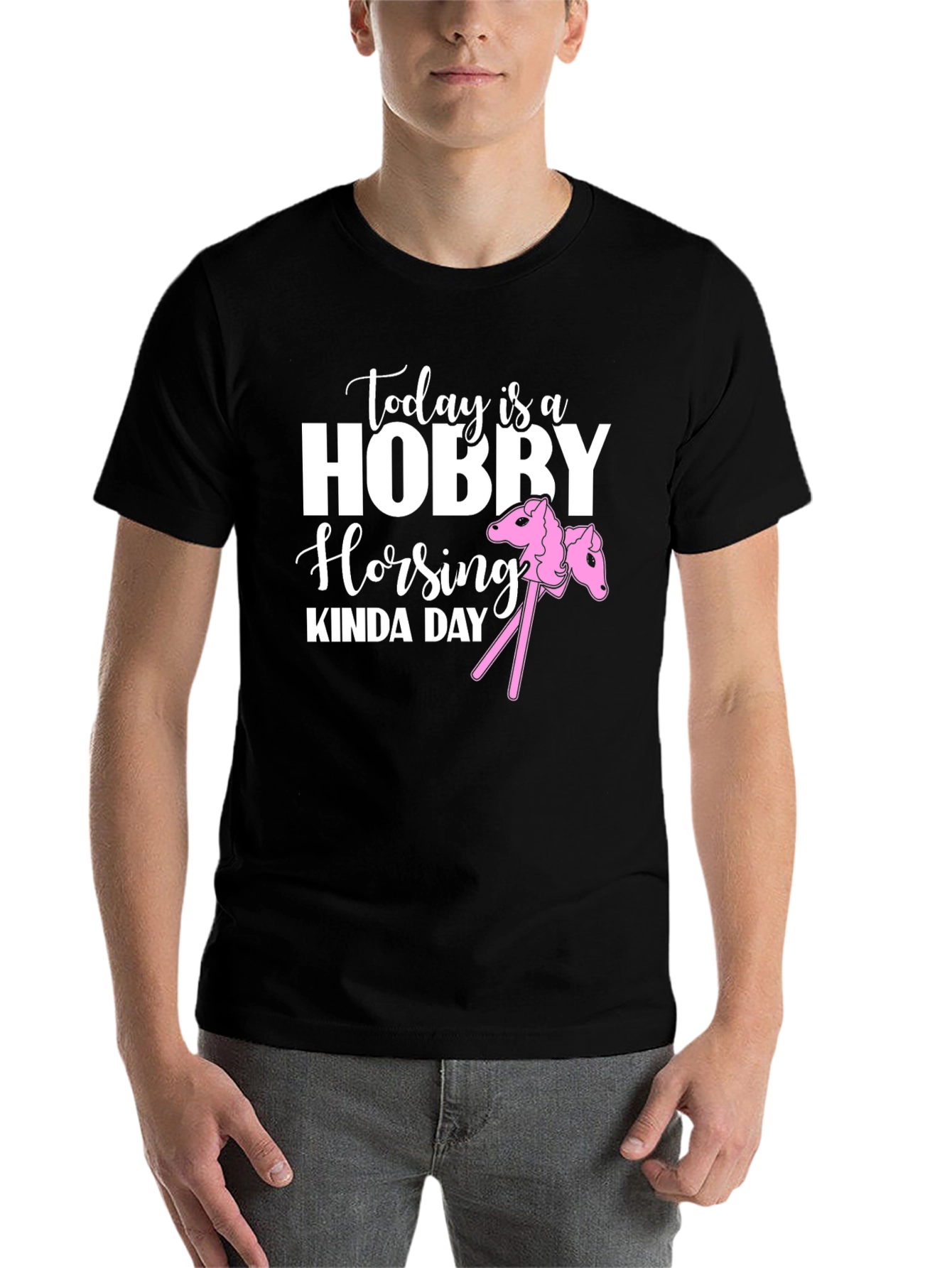 Black Hobby Horsing Kinda Day Graphic Tee view 7