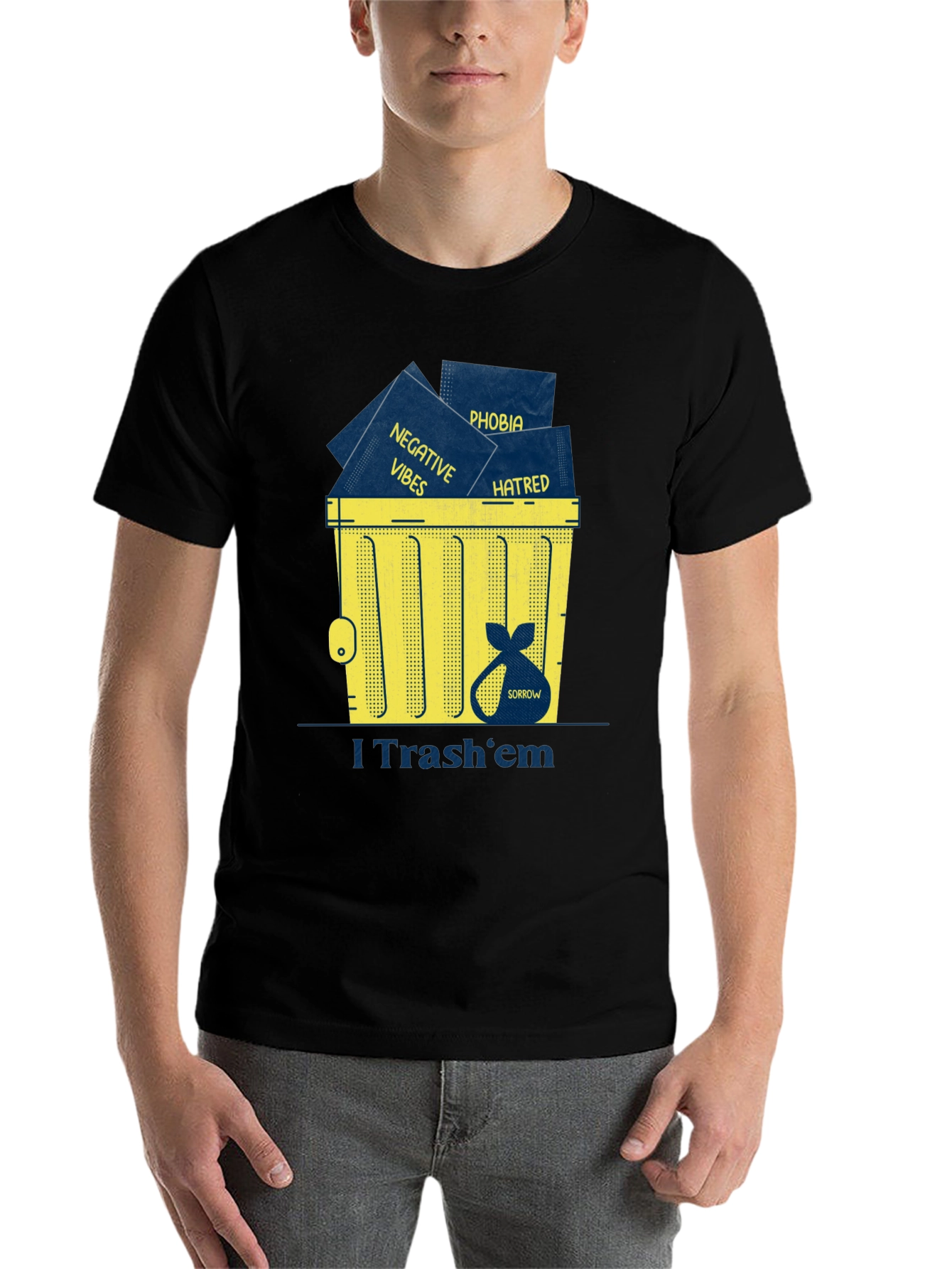 Black I Trash 'em T-Shirt view 7