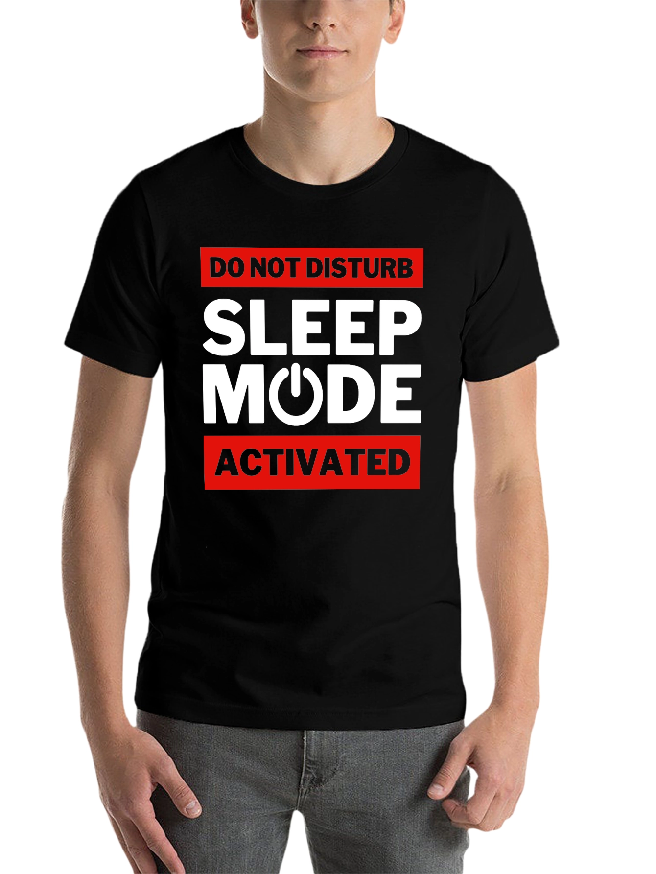 Black Sleep Mode Activated T-Shirt view 7