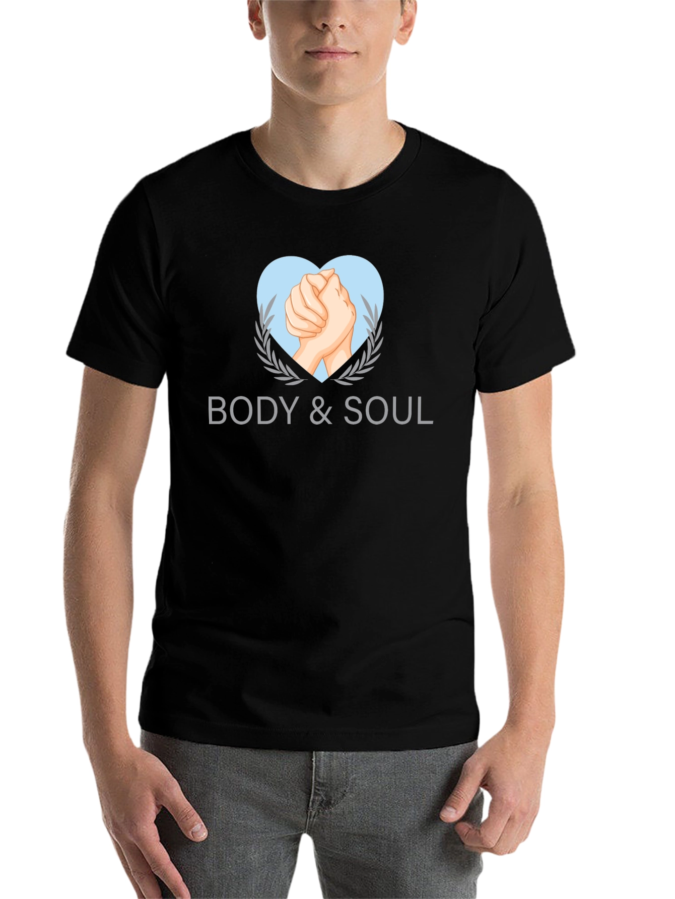 Black Body & Soul Graphic Tee - Stylish Black T-Shirt view 7