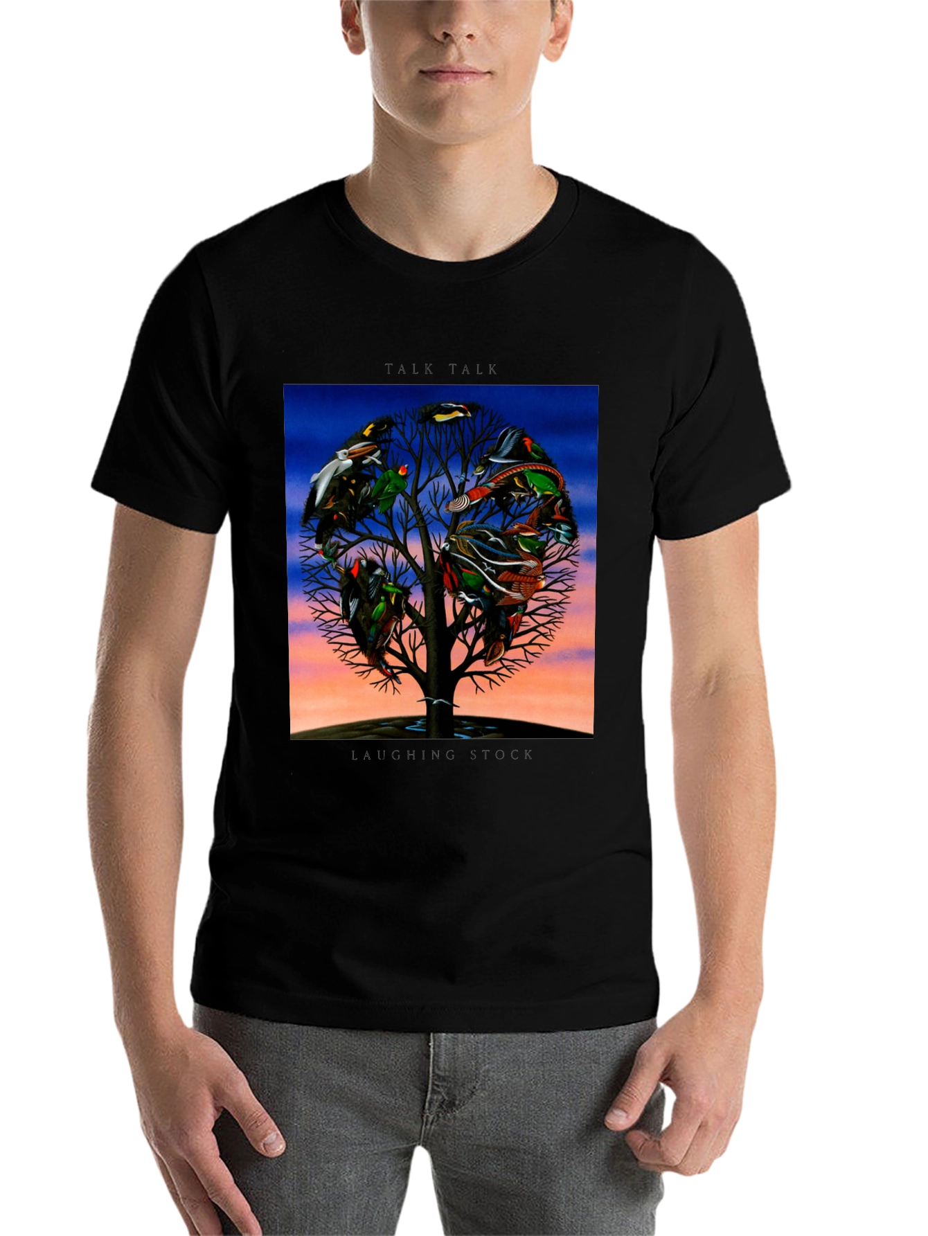 Black Bird Tree Graphic T-Shirt view 7