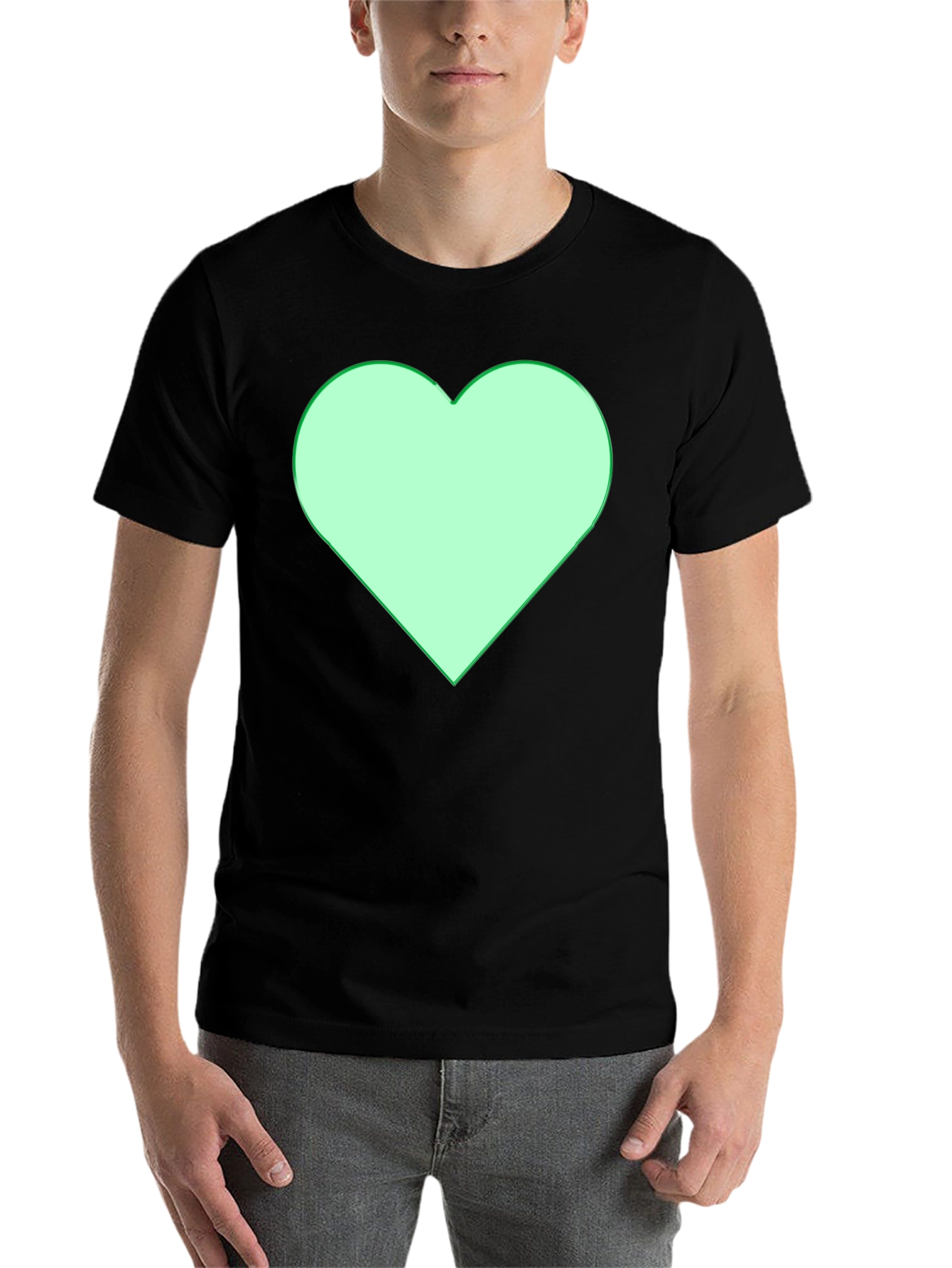 Black Heart Graphic Black T-Shirt view 7
