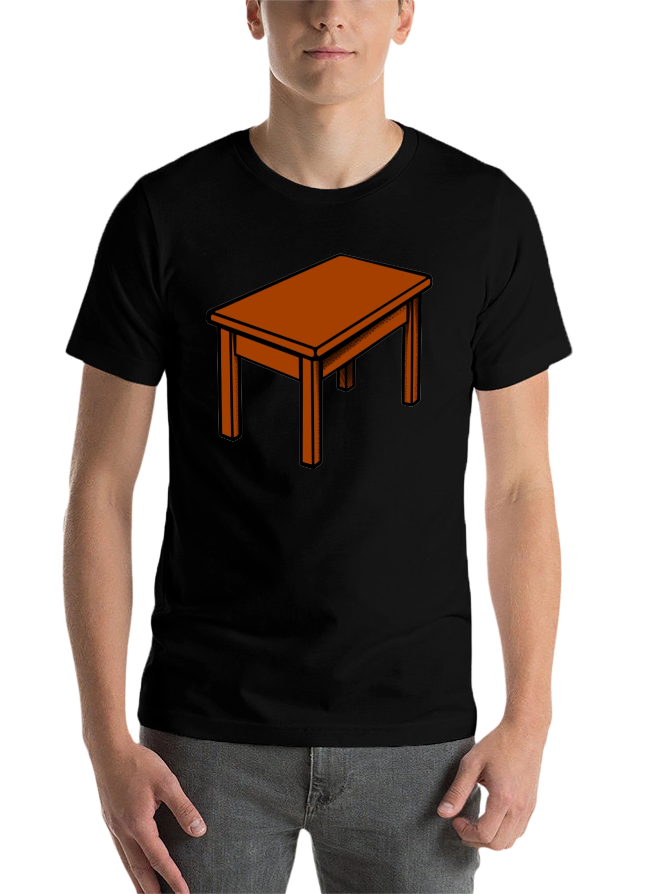 Black Table Graphic Tee - Unique Design view 7