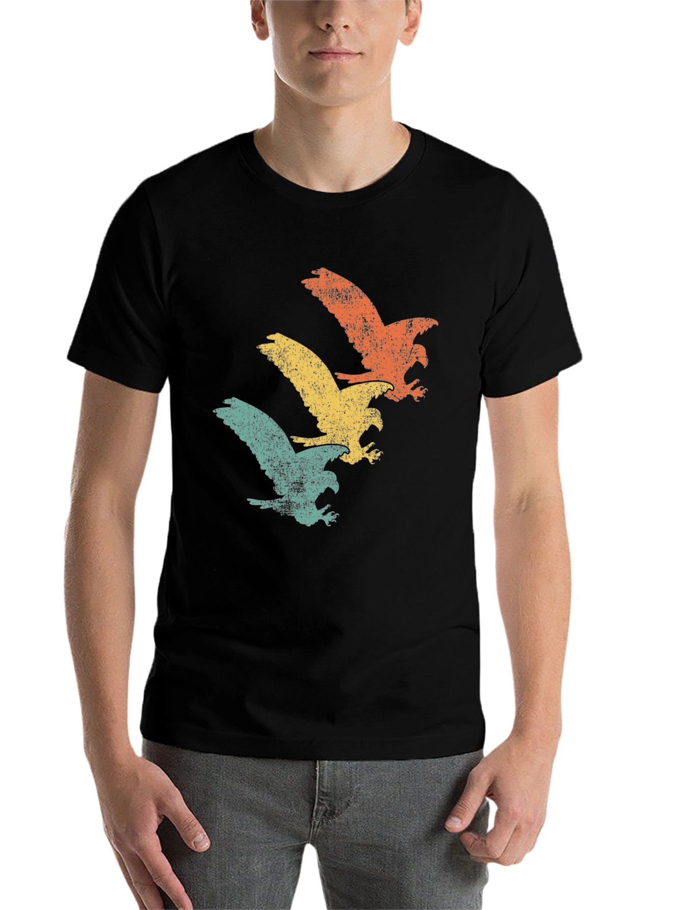 Black Retro Eagle T-Shirt - Vintage Graphic Tee view 7