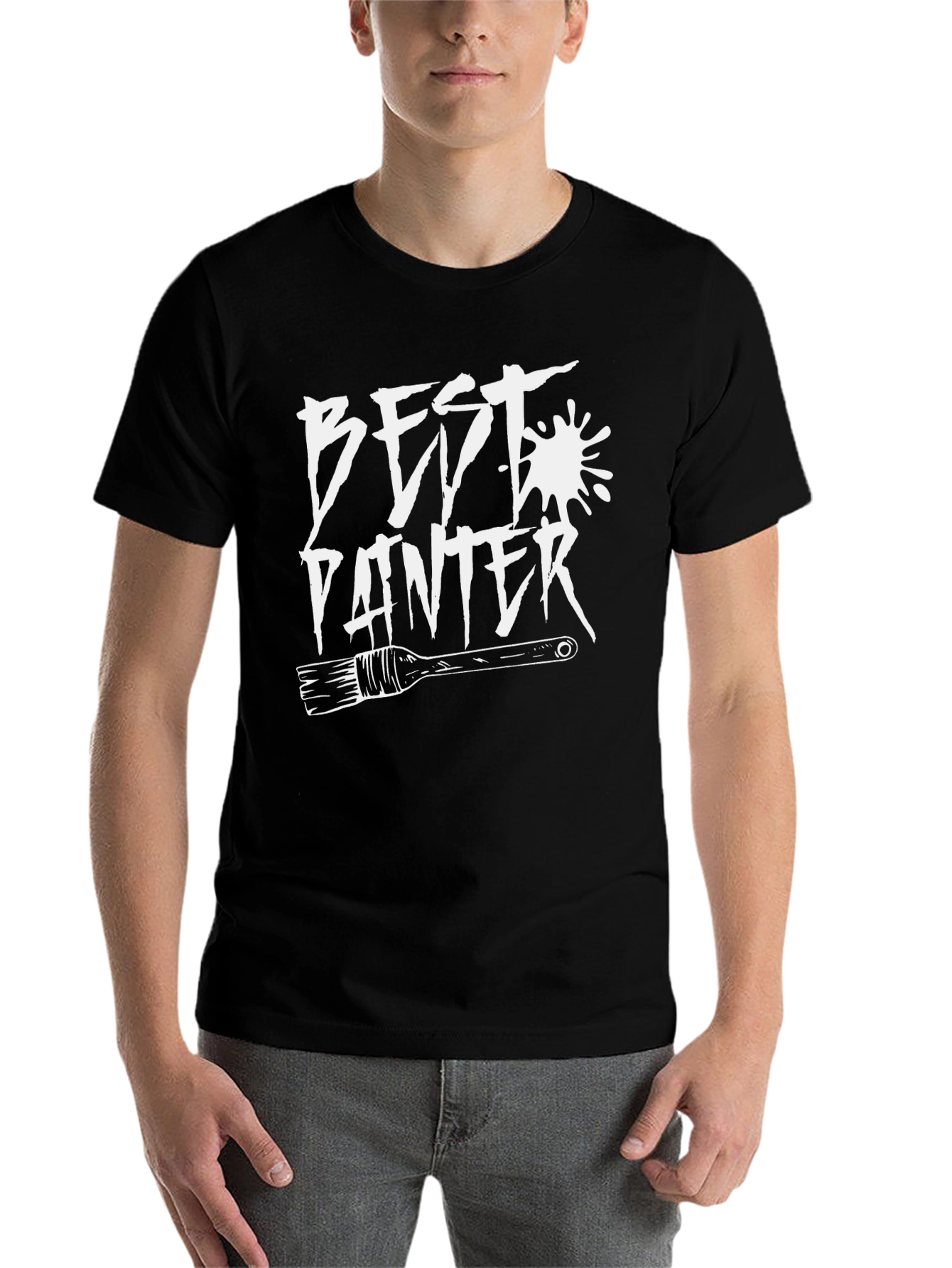 Black Best Painter Graphic T-Shirt - Black view 7