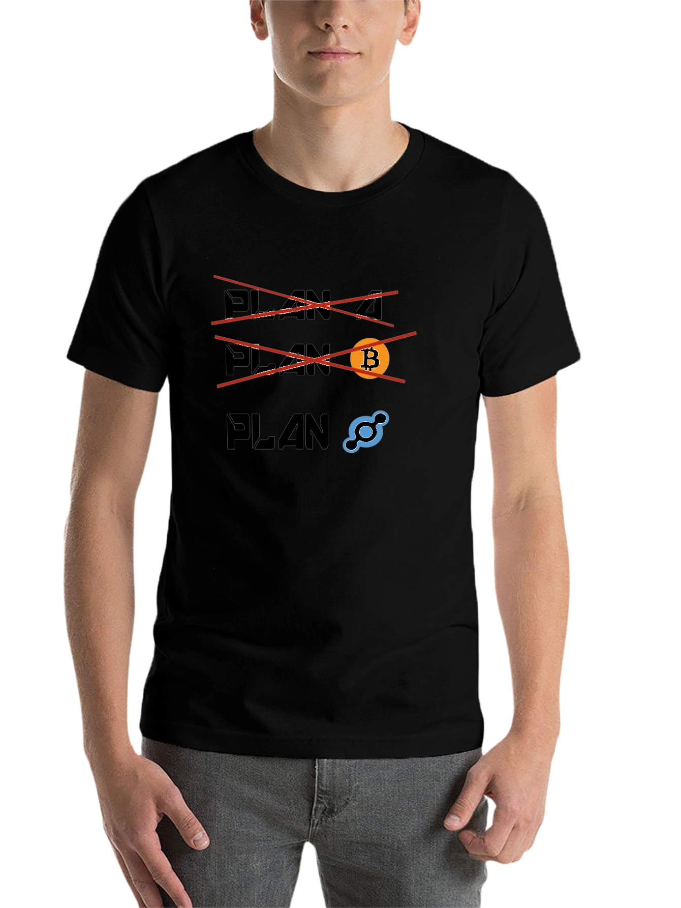 Black Crypto Plan T-Shirt - Bitcoin & Helium view 7