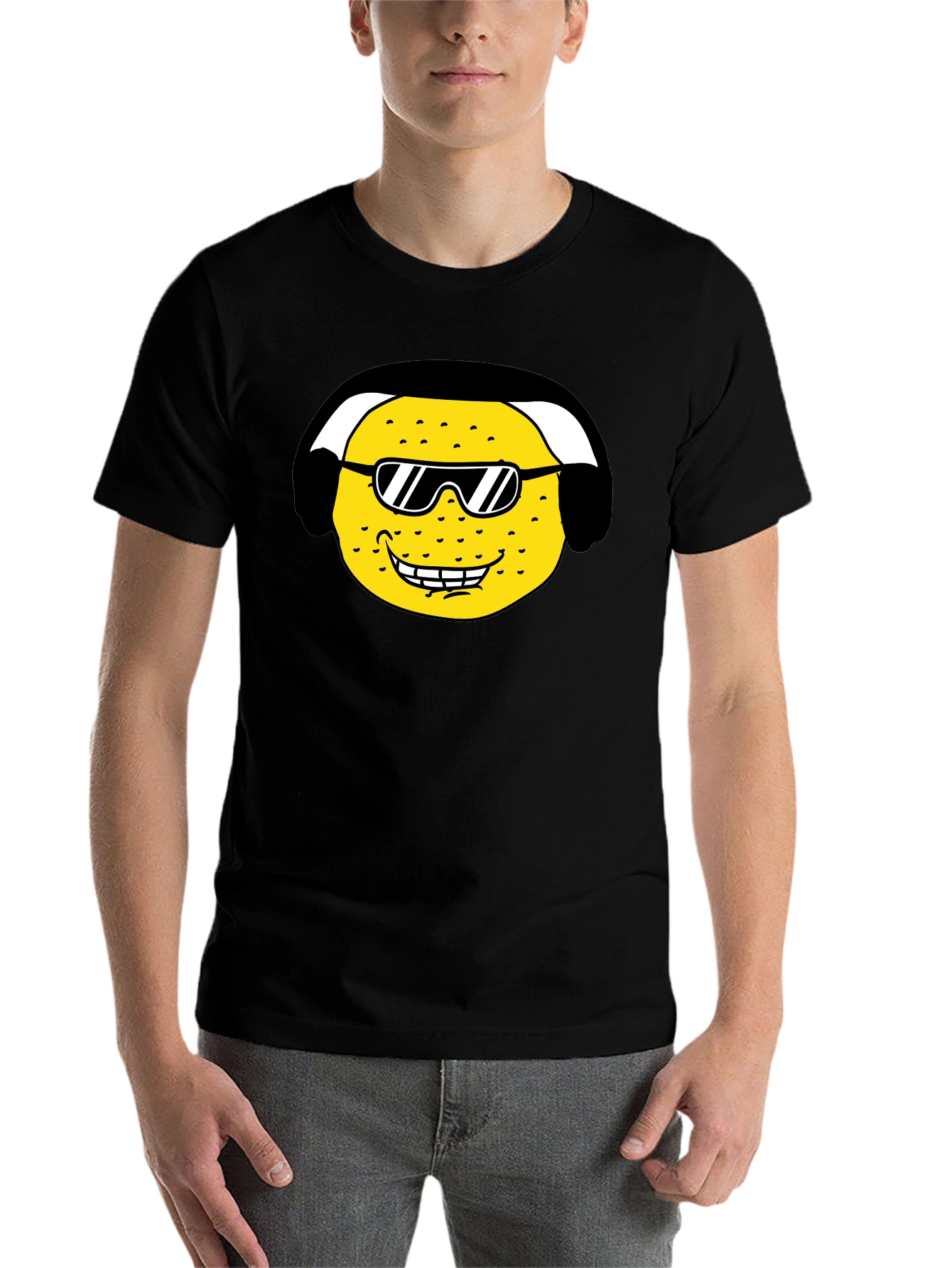 Black Cool Lemon Graphic Tee - Black view 7