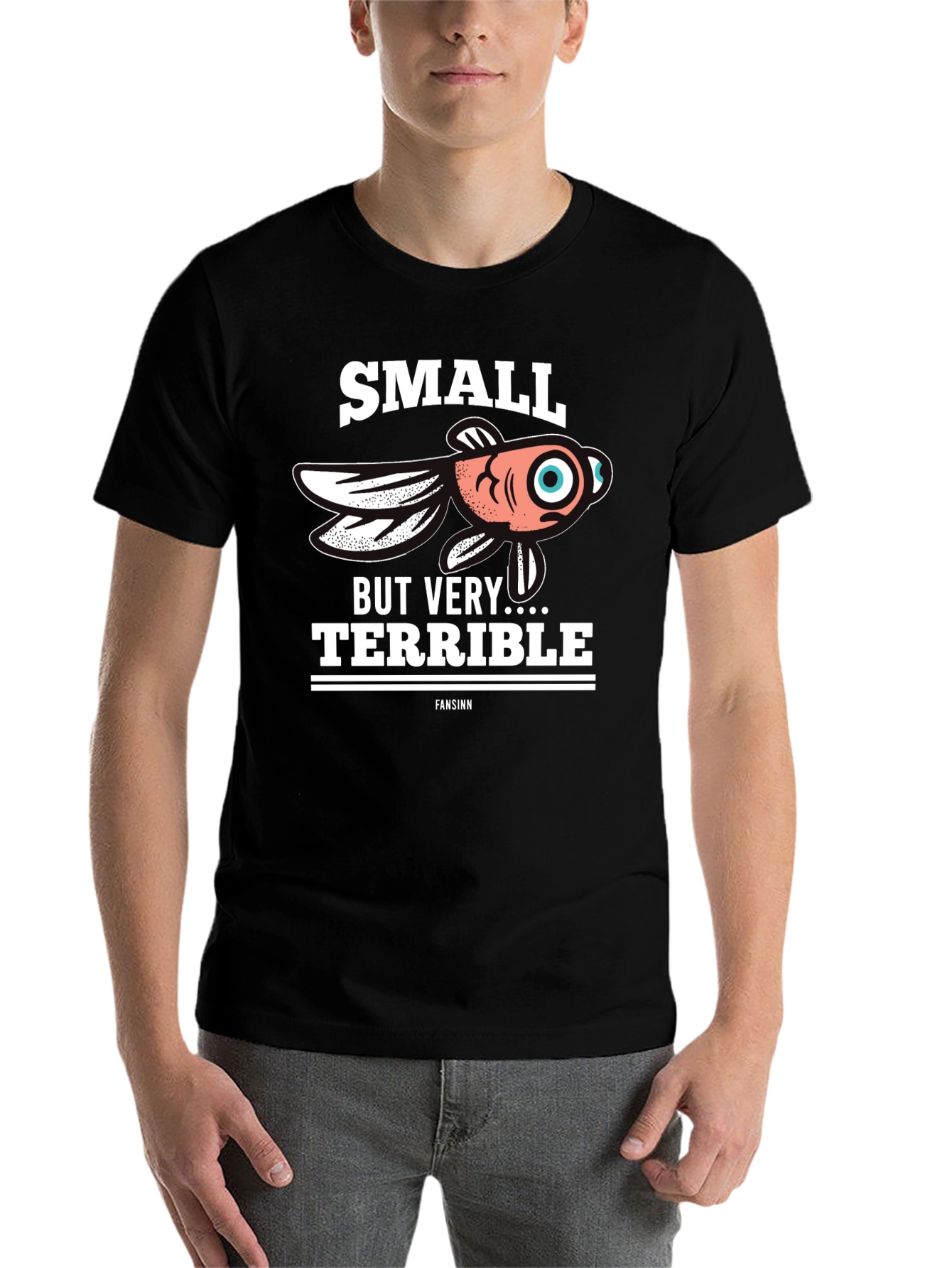 Black Small But Terrible Fish T-Shirt view 7