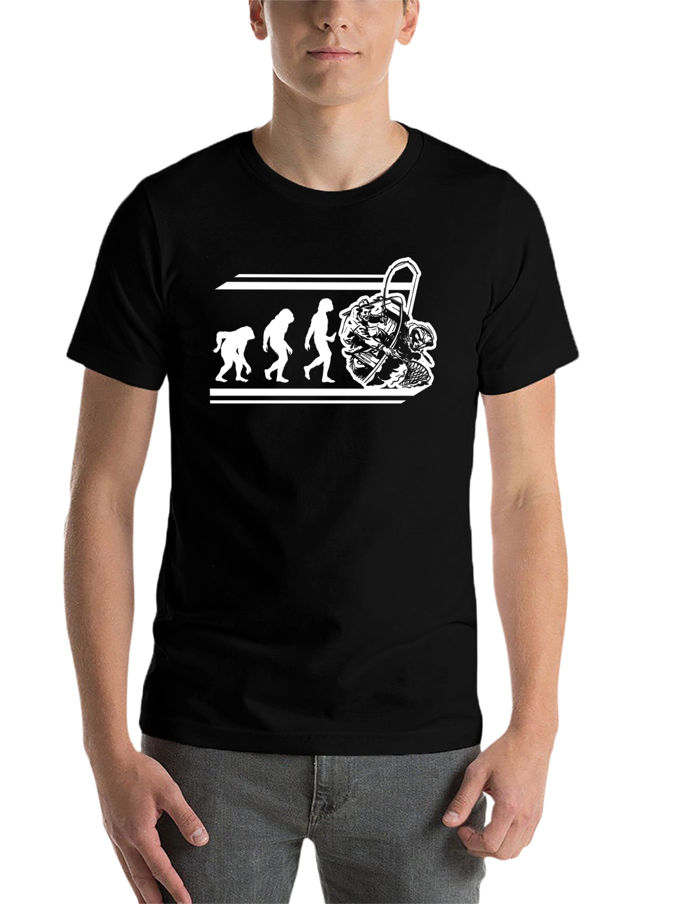 Black Evolution of Angling Black T-Shirt view 7