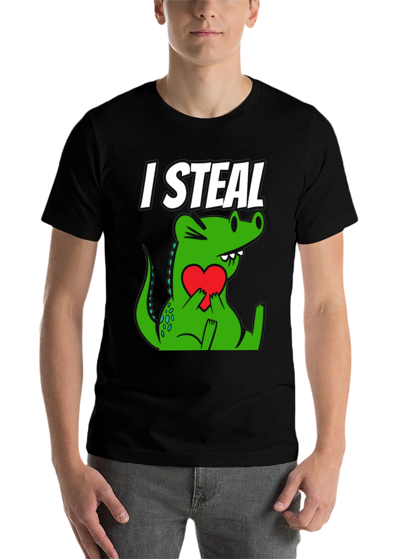 I Steal Hearts Alligator Graphic T-Shirt - 7