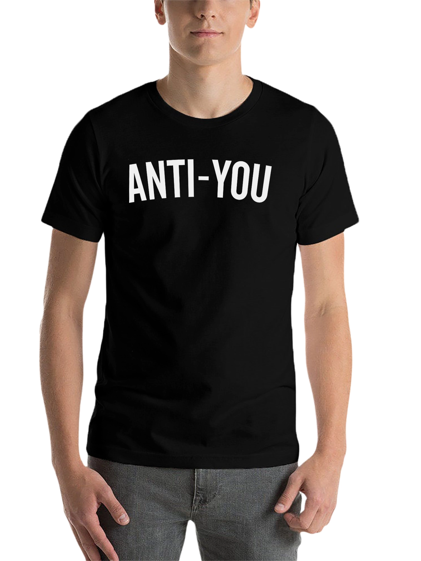 Black Anti-You Black Graphic T-Shirt view 7