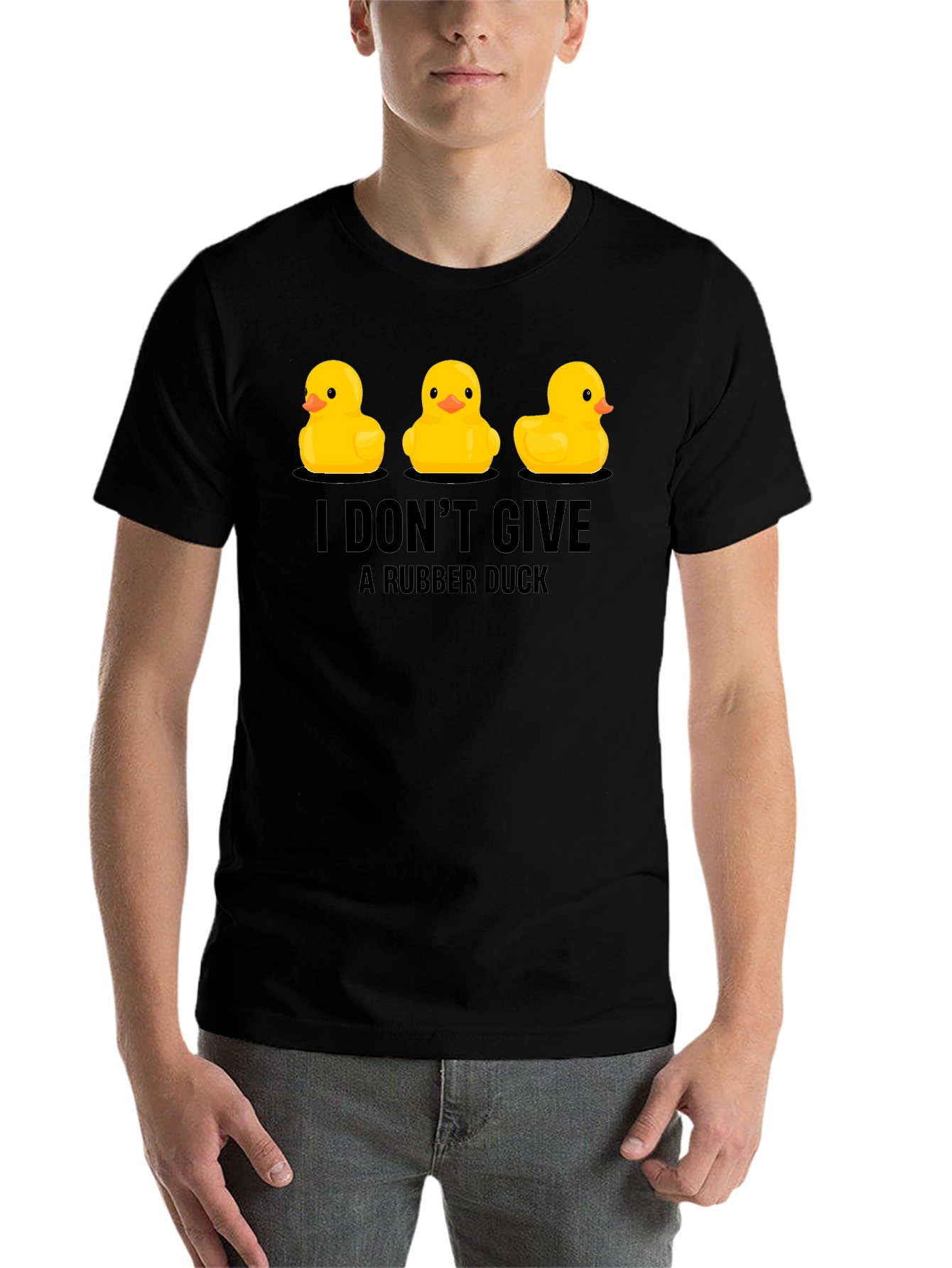 Black Rubber Duck T-Shirt: I Don't Give a Duck! view 7