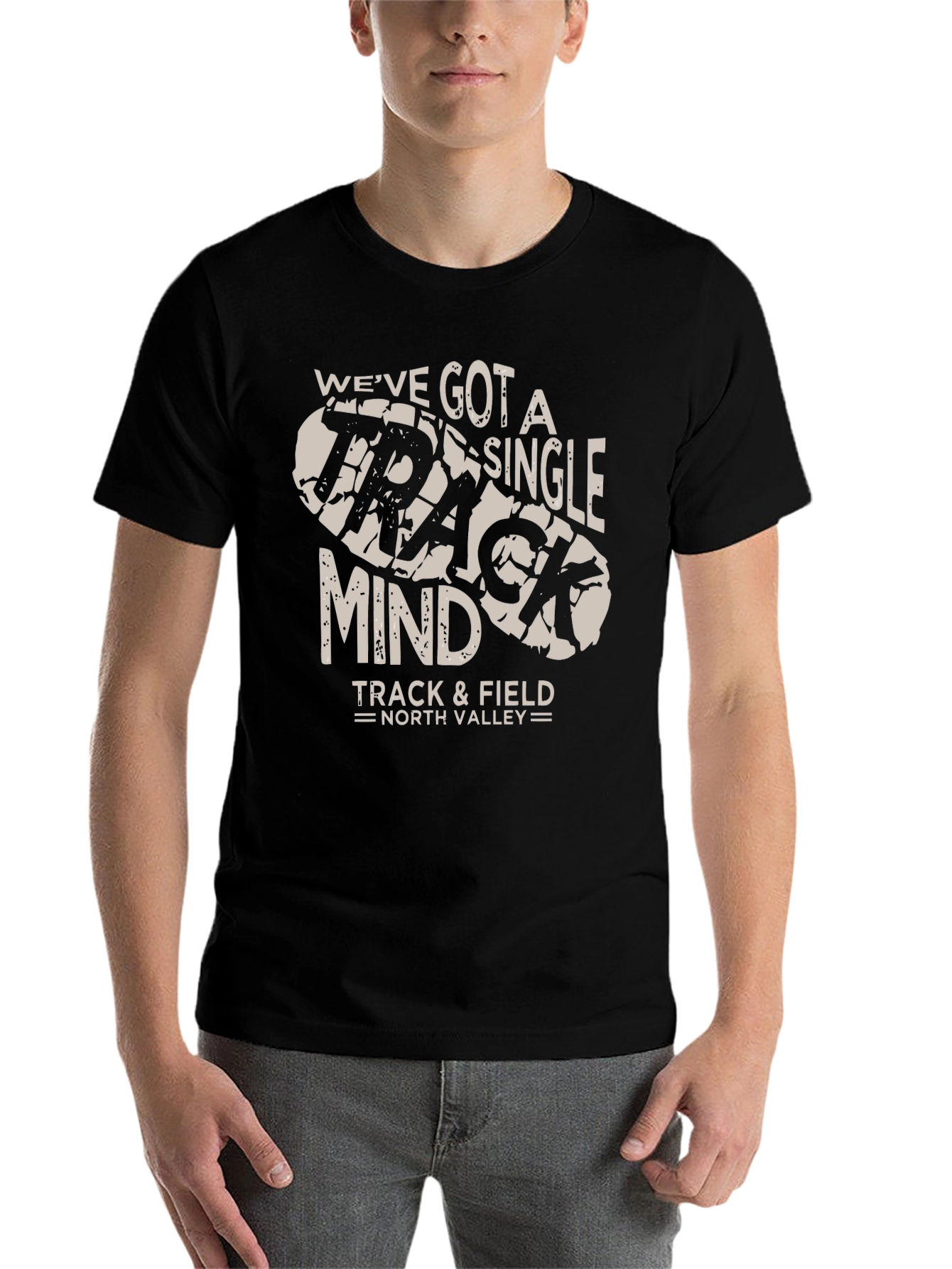Black Track Mind T-Shirt - North Valley Track & Field Tee view 7