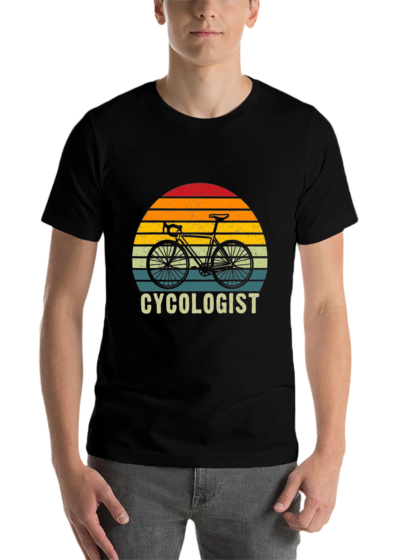 Black Cyclologist Vintage Style Graphic Tee view 7