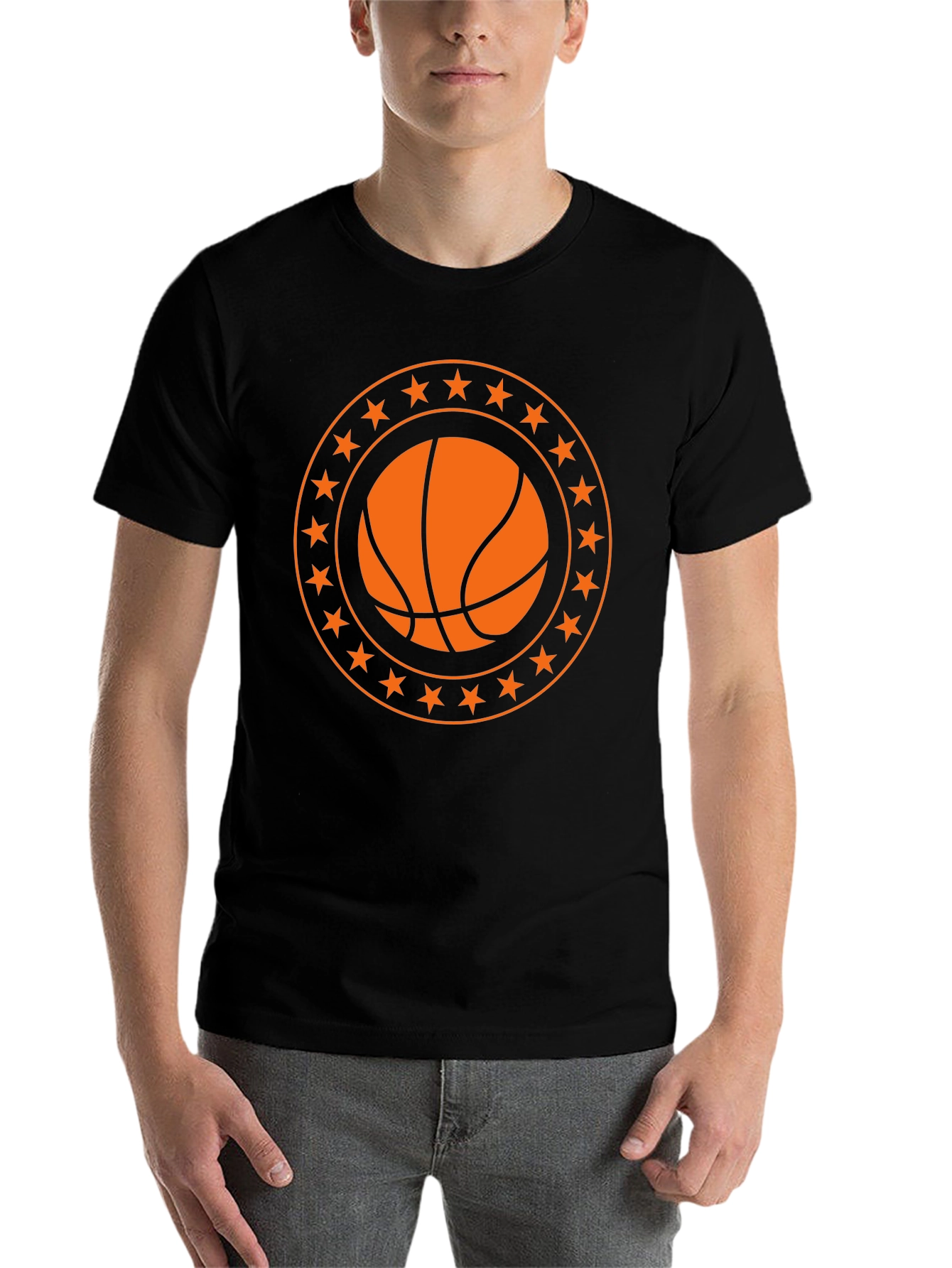 Black Basketball Star Graphic Black T-Shirt view 7