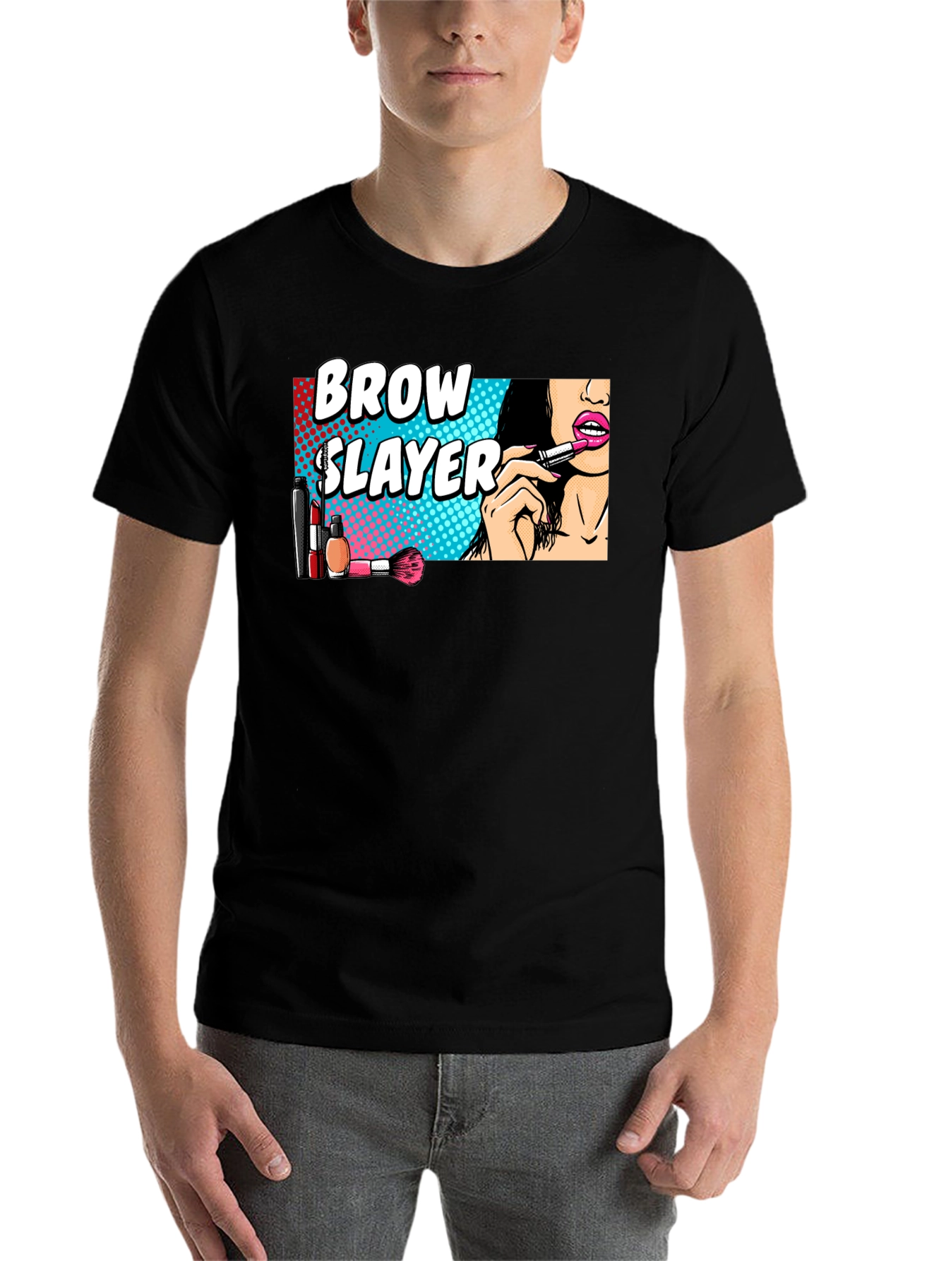 Black Brow Slayer Black Graphic Tee view 7