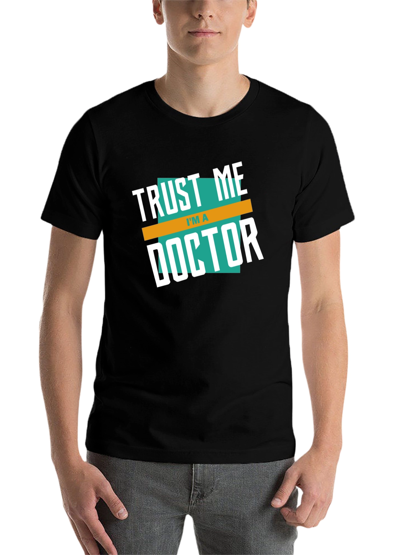 Black Trust Me I'm a Doctor Graphic T-Shirt view 7
