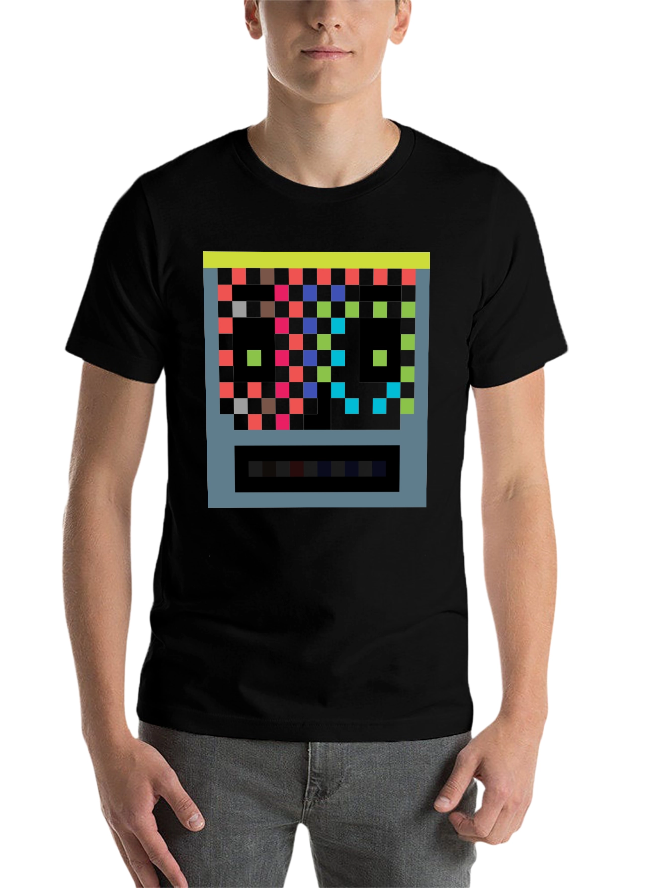 Black Pixelated Arcade Game T-Shirt - Retro Gaming view 7