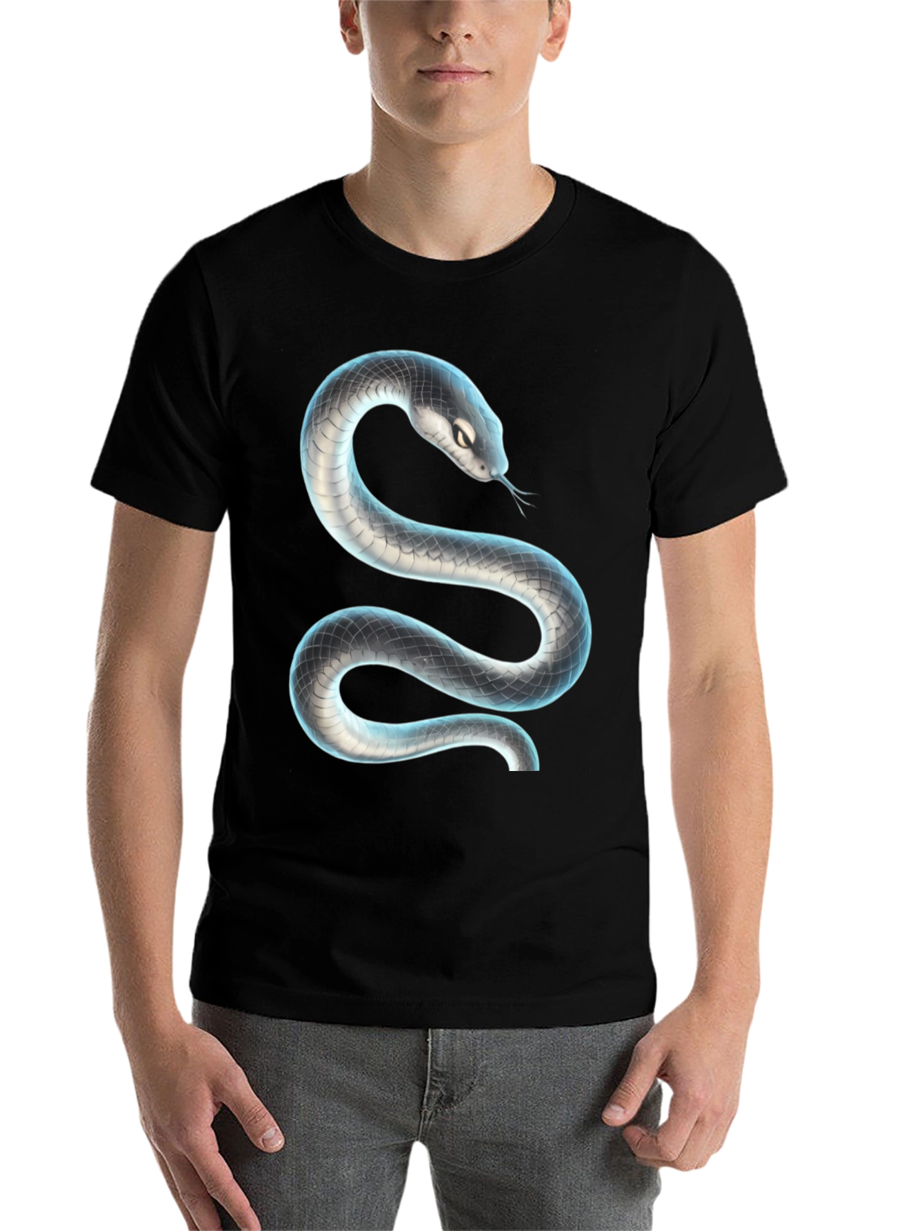 Black Black Snake Graphic T-Shirt view 7