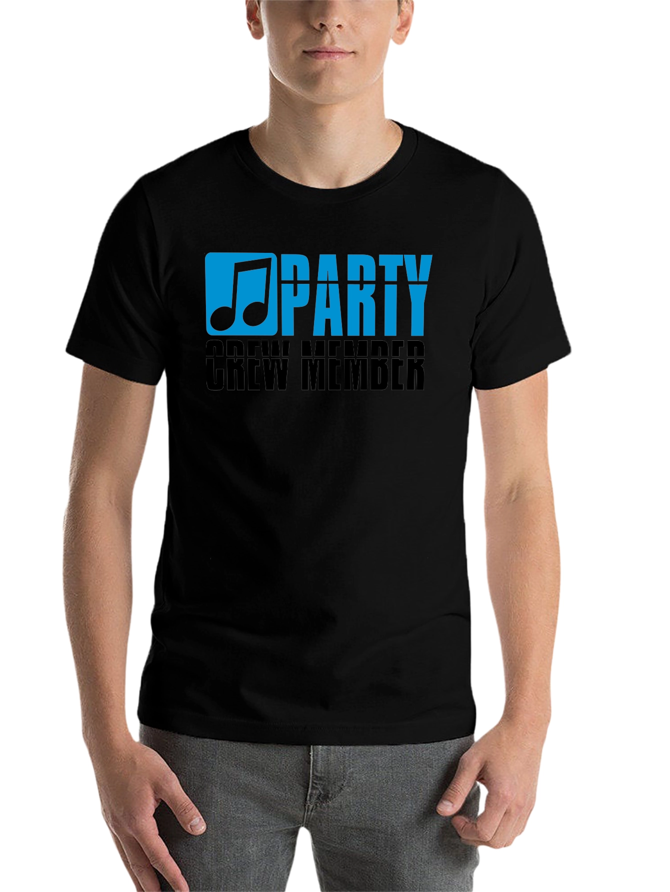 Black Party Crew Member Graphic T-Shirt view 7