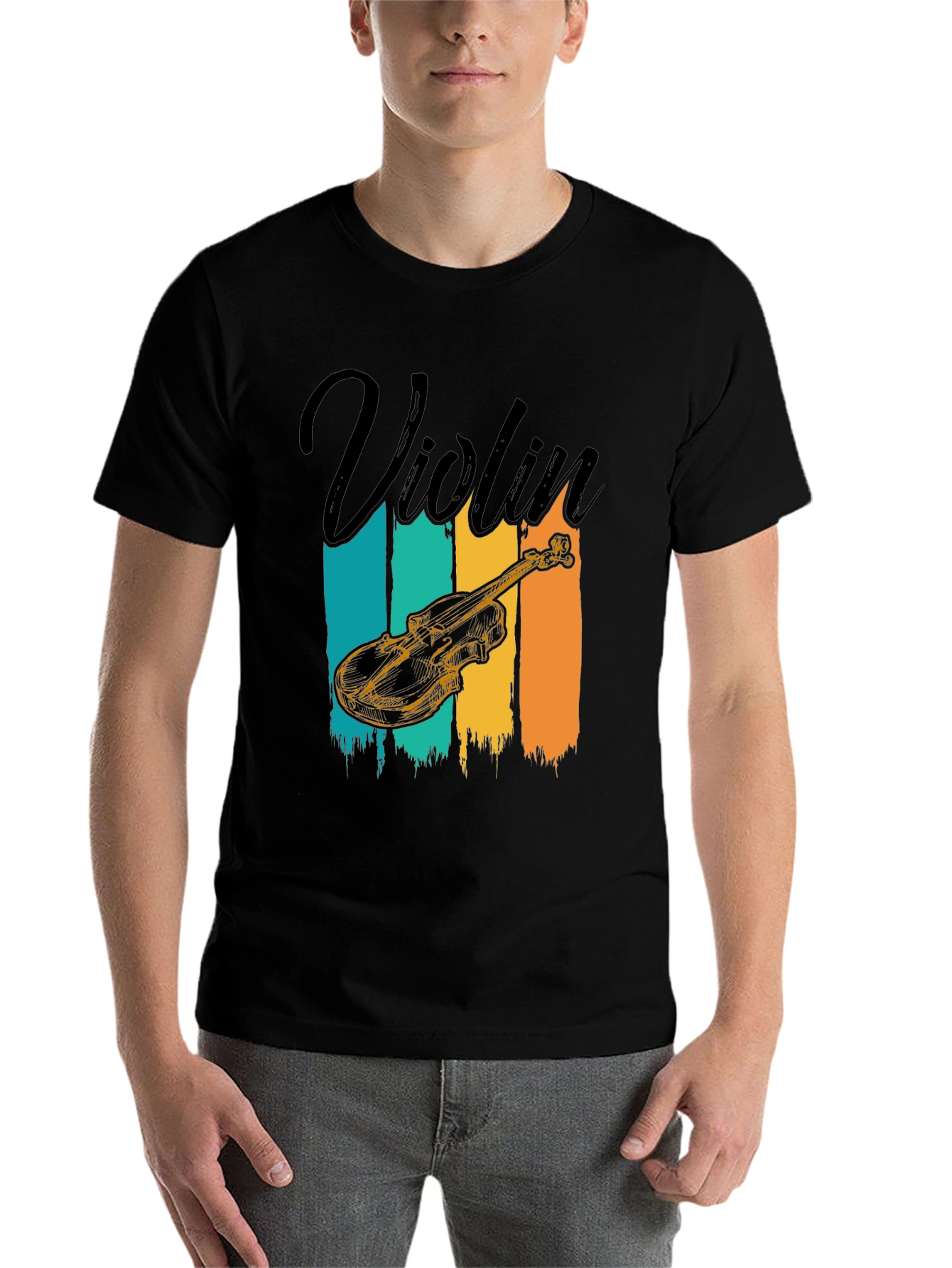 Black Violin Graphic T-Shirt: Retro Music Lover Tee view 7