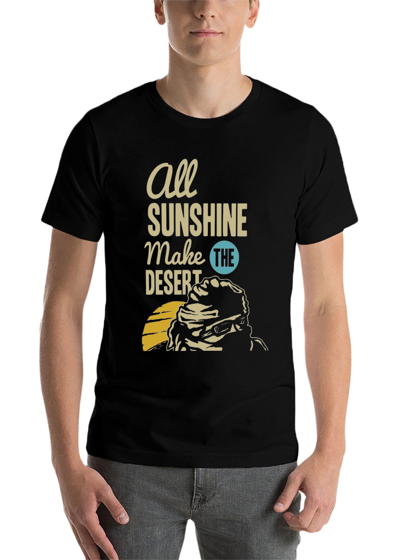 Black Sunshine Desert Graphic Tee view 7