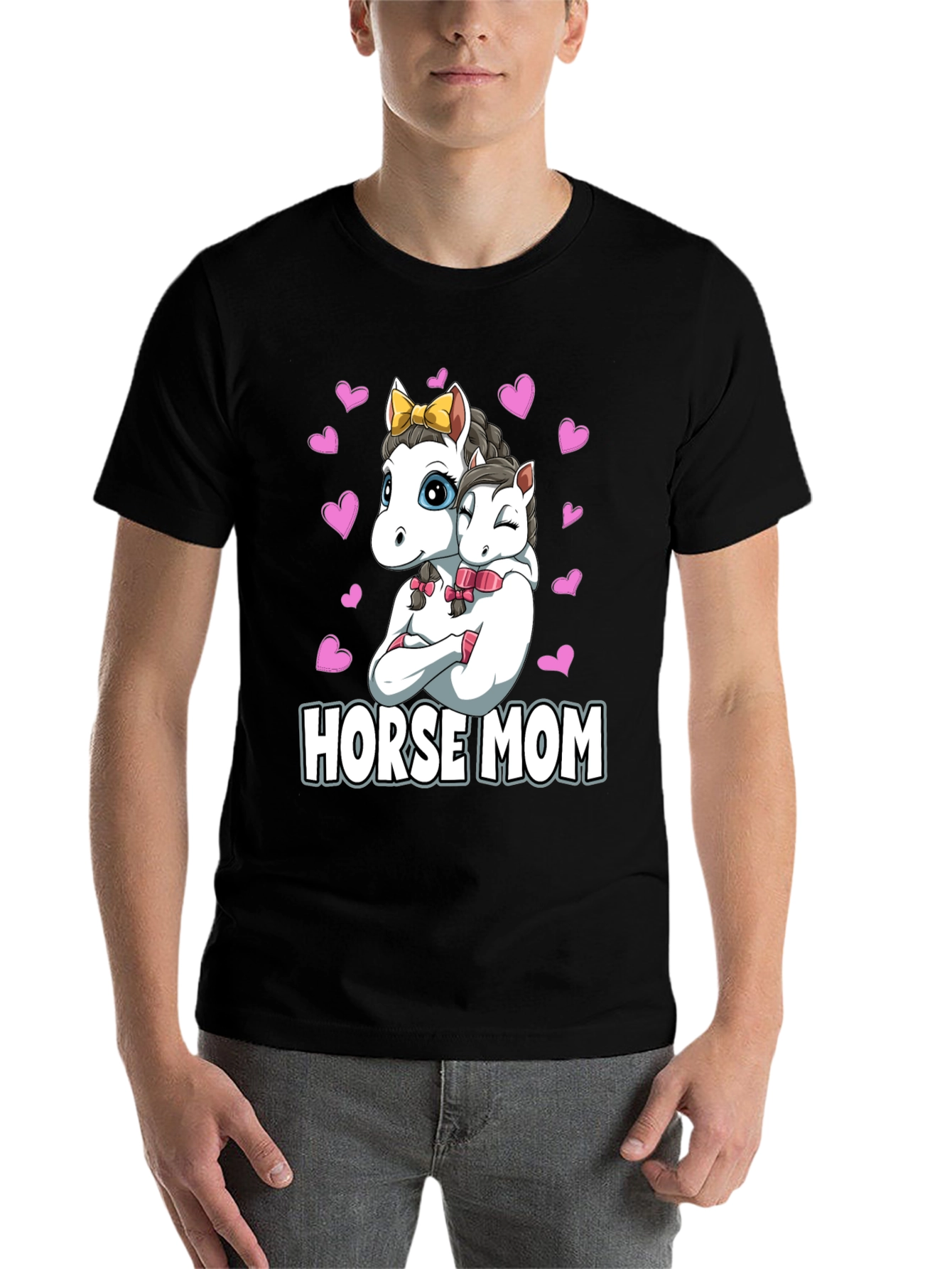 Black Horse Mom Graphic T-Shirt view 7