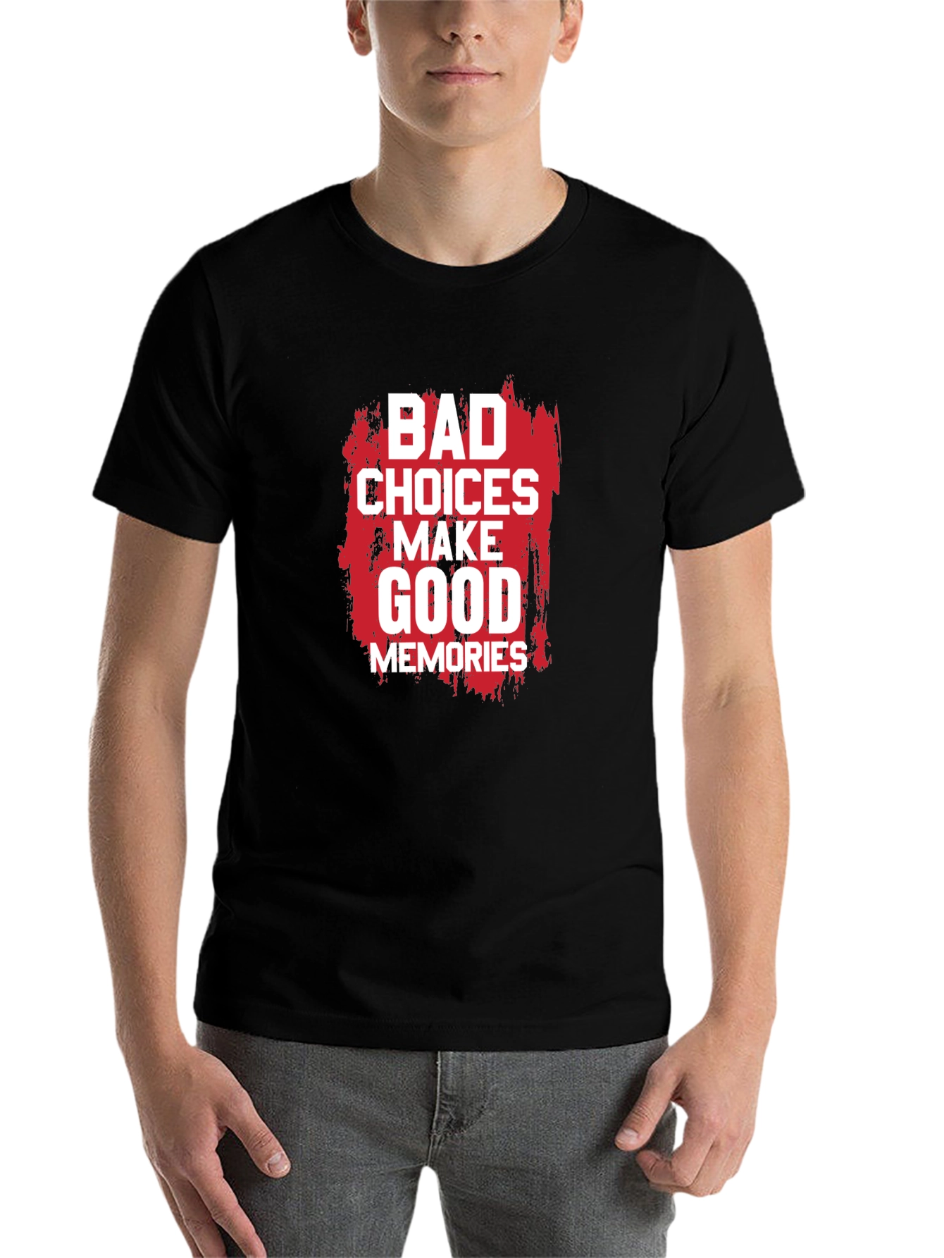 Black Bad Choices Make Good Memories Graphic Tee view 7