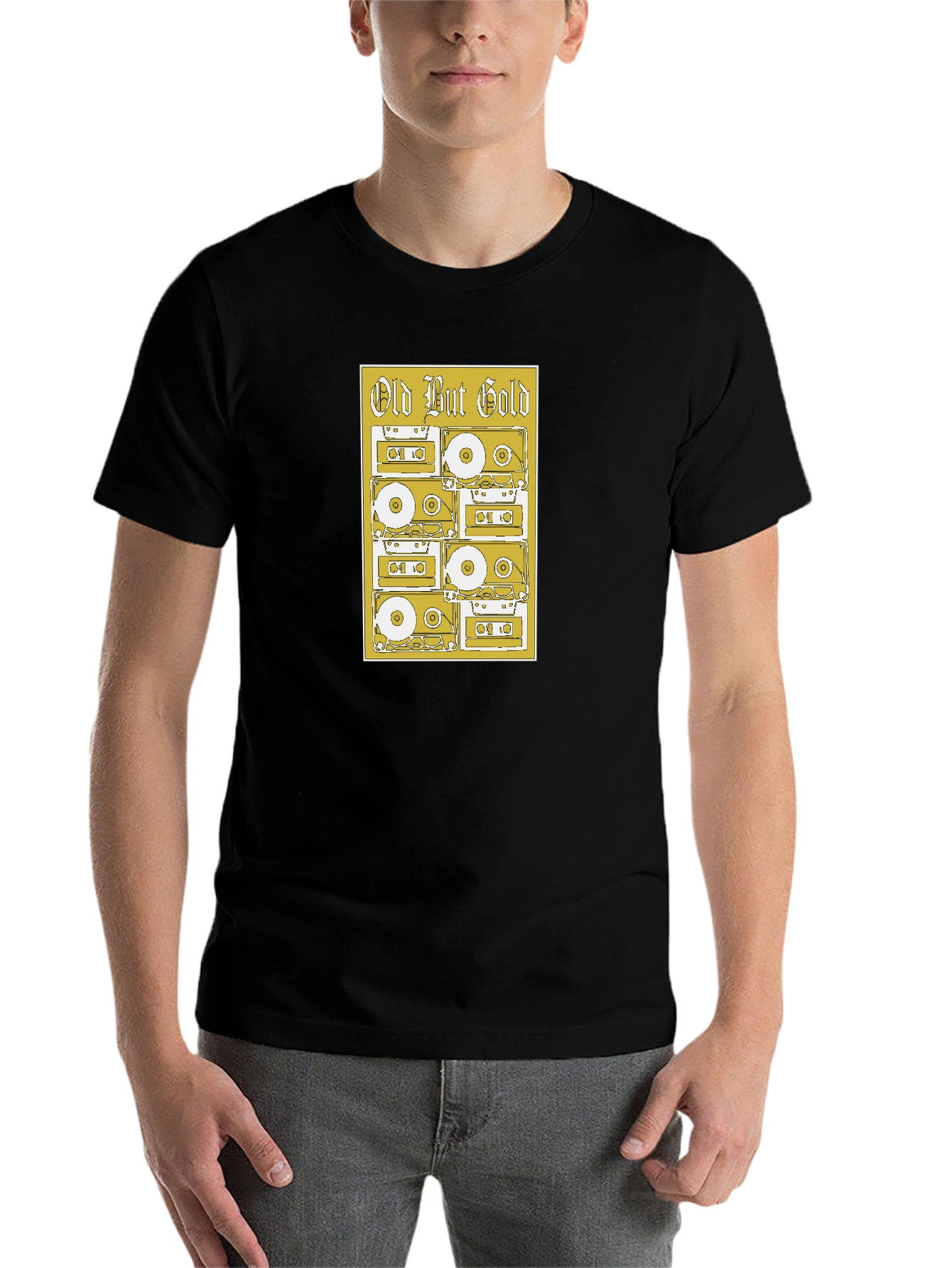 Black Old But Gold Cassette Tape Graphic Tee view 7