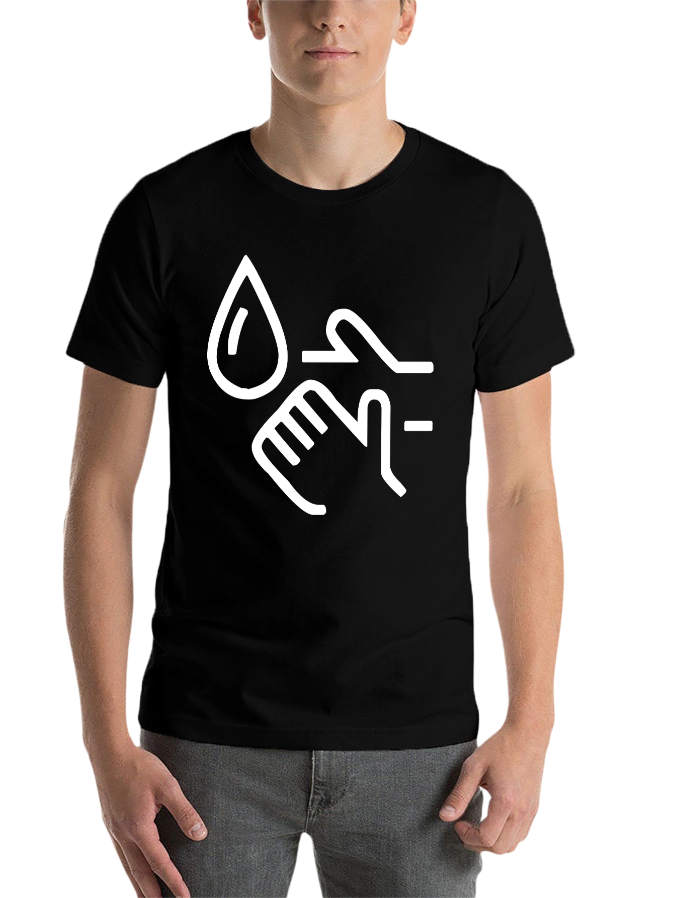 Black Wash Your Hands T-Shirt - Black view 7