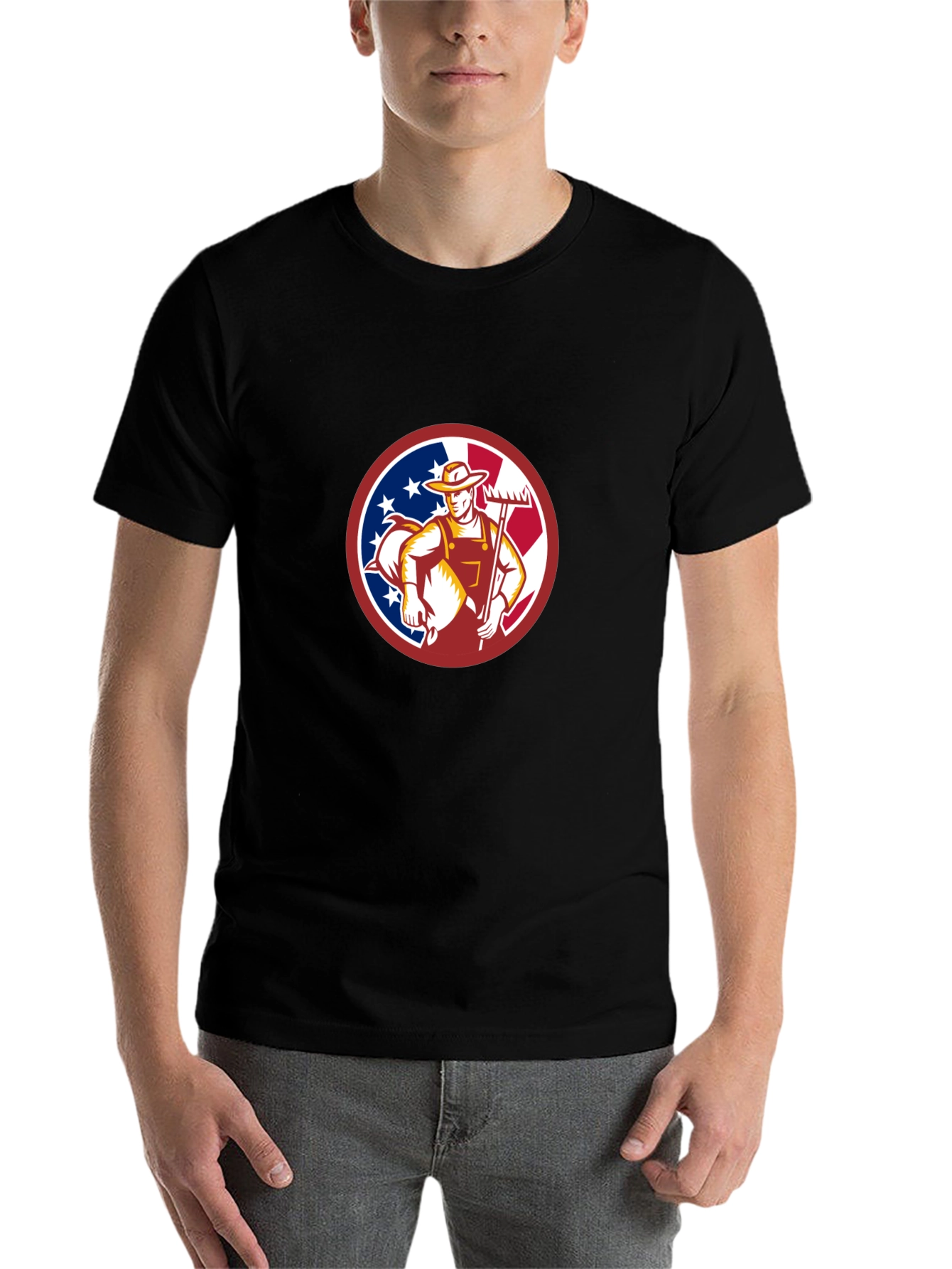 Black Patriotic Gardener T-Shirt view 7