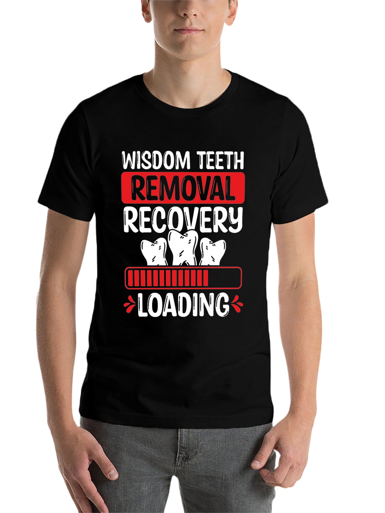 Black Wisdom Teeth Removal Recovery T-Shirt view 7