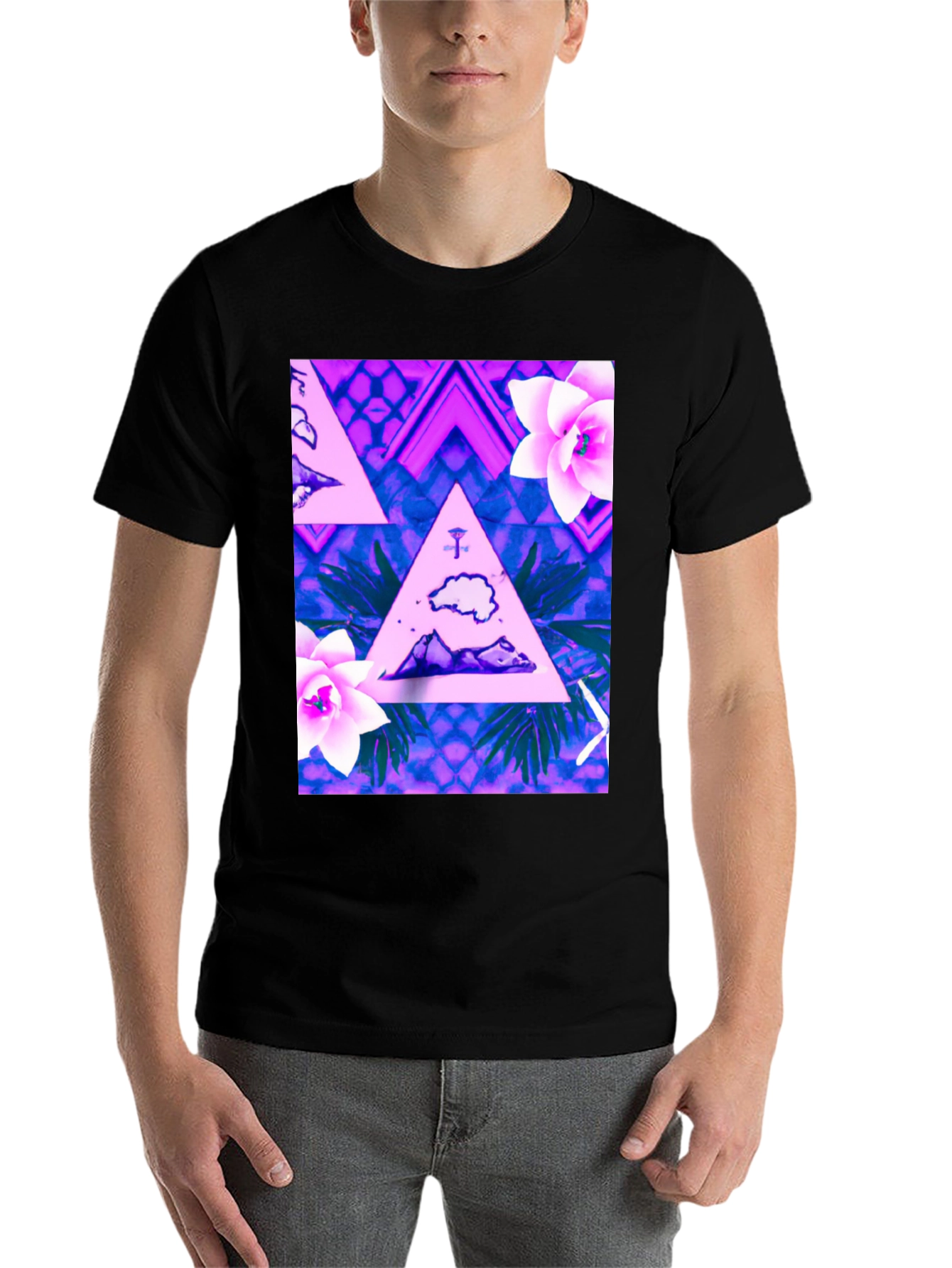 Tropical Triangle Graphic Tee - 7