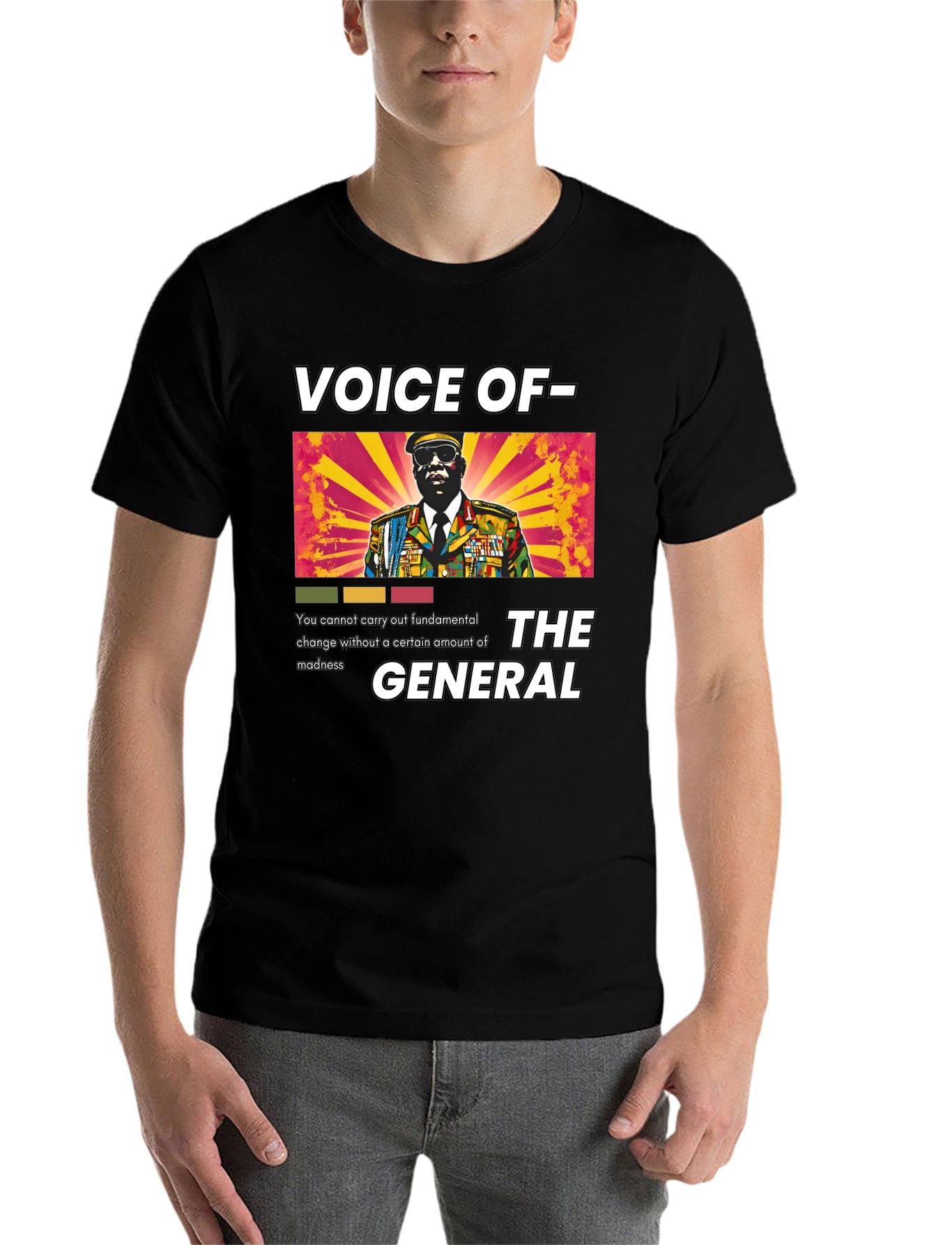 Black Voice of The General Graphic Tee view 7