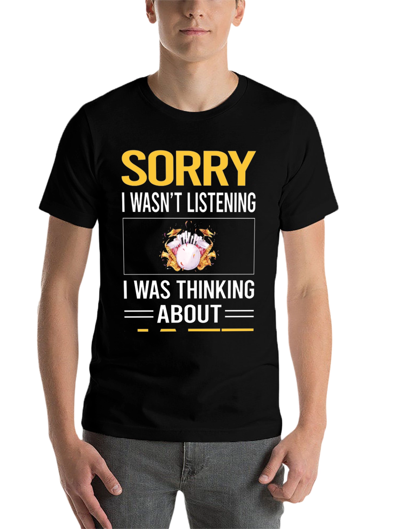 Black Sorry, Thinking About Bowling T-Shirt view 7